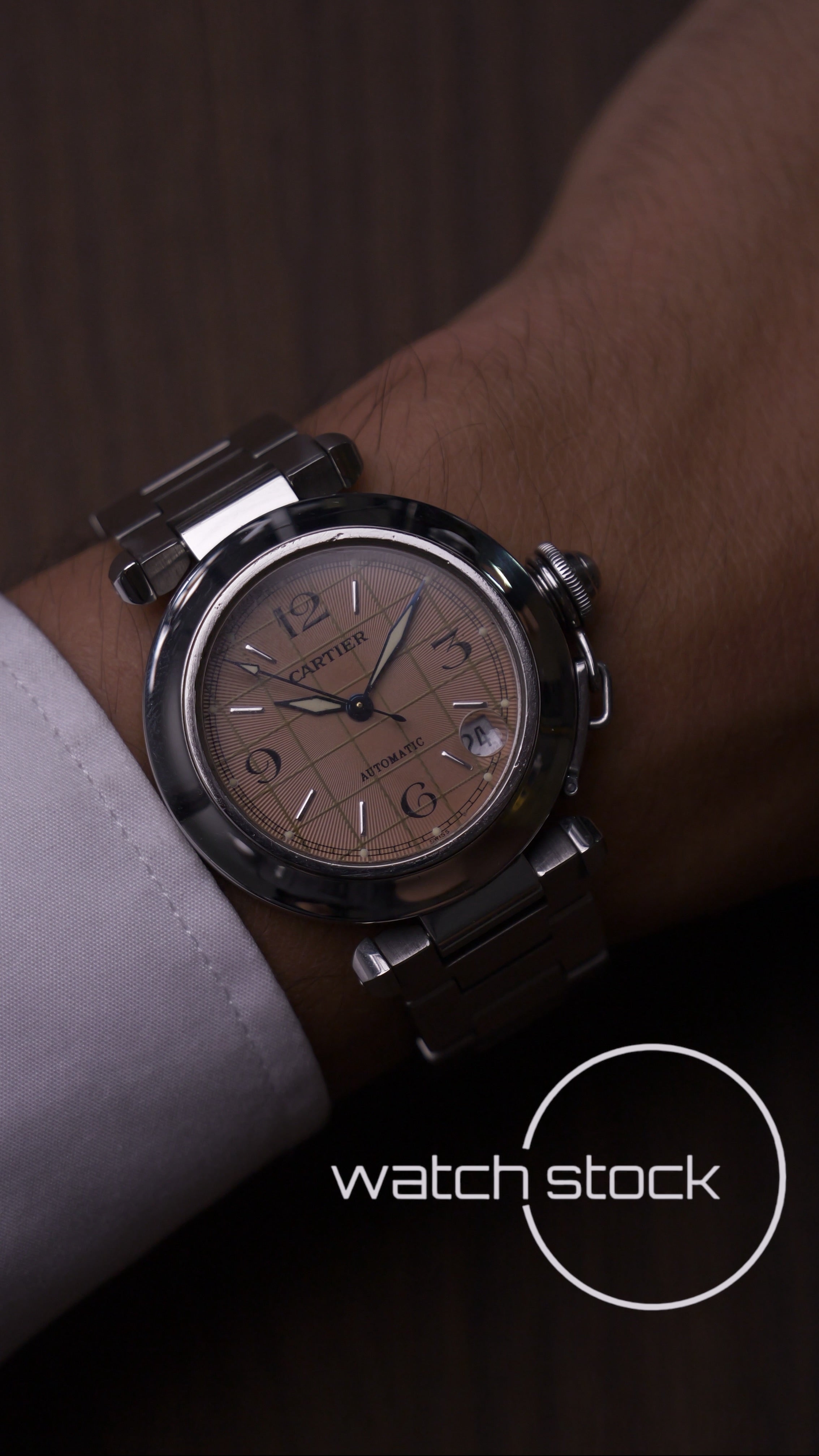Cartier Pasha Automatic FULL SET 35mm ref.2324 Salmon Dial (Copia)