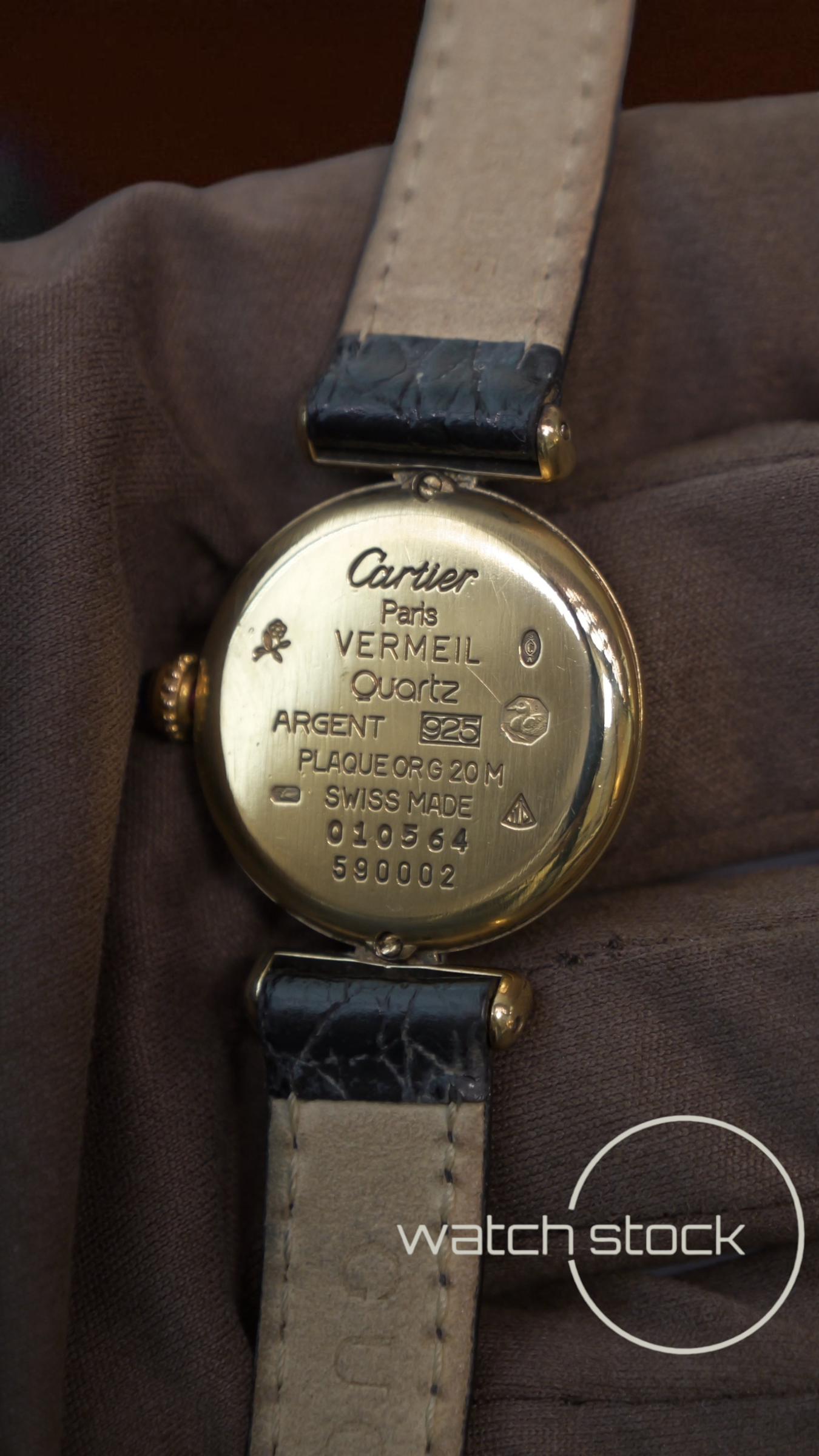 Cartier vermeil colisee spider dial 24mm ref. 590002 quarz