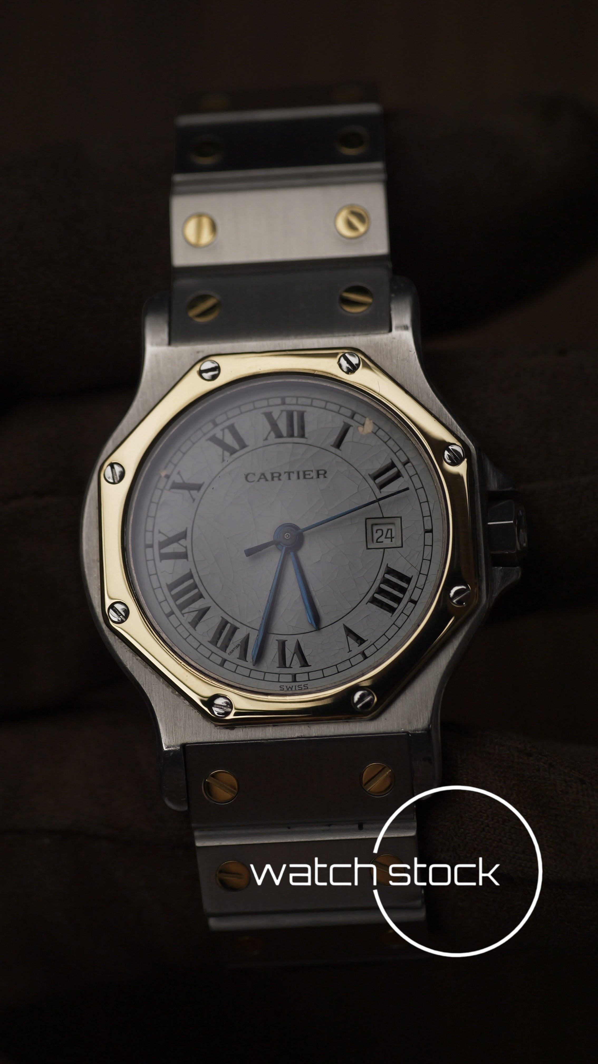Cartier santos Octagon 30mm Large men ref.2966 Automatic