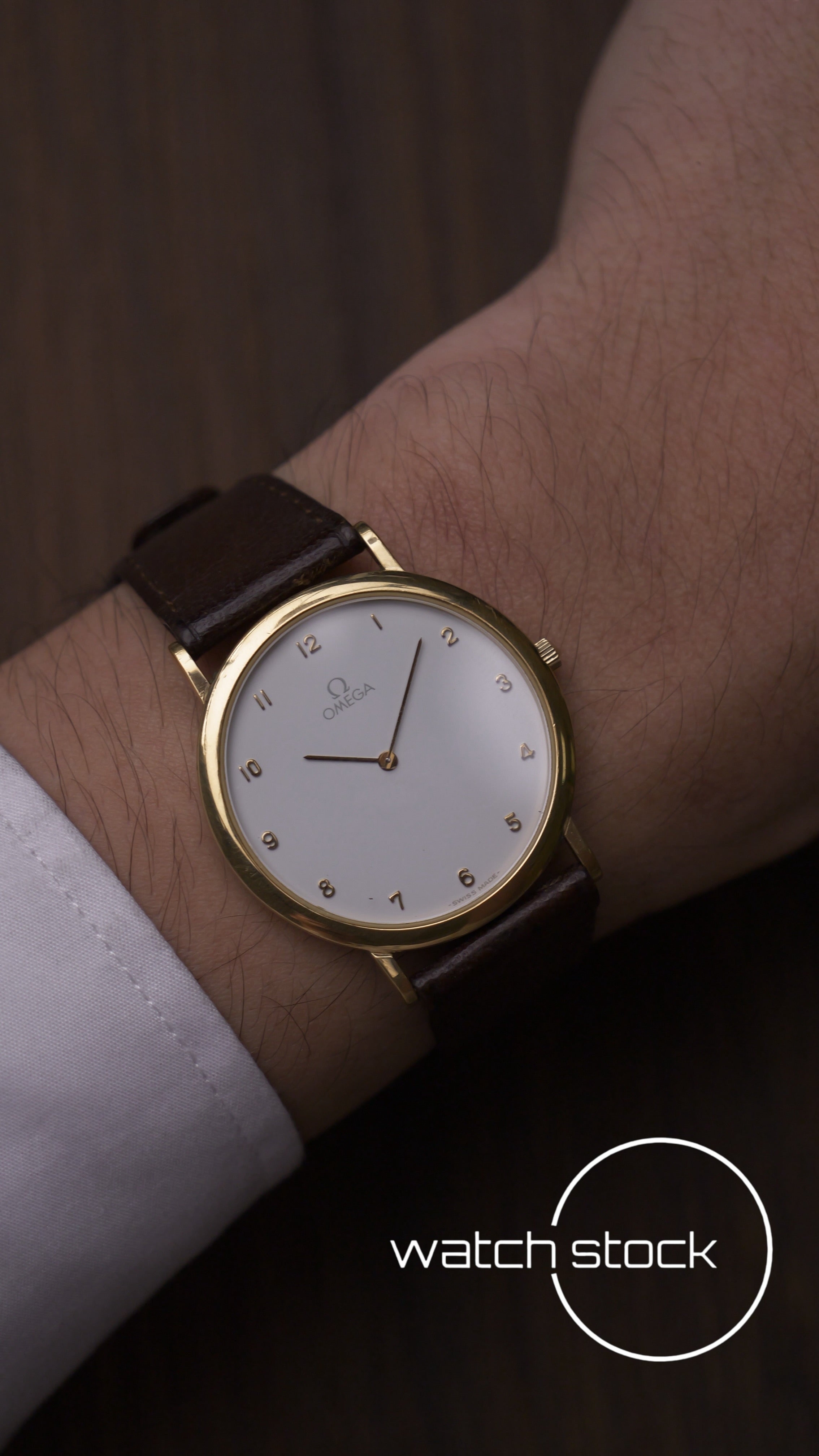 Omega De ville Rare White Dial quartz 1986