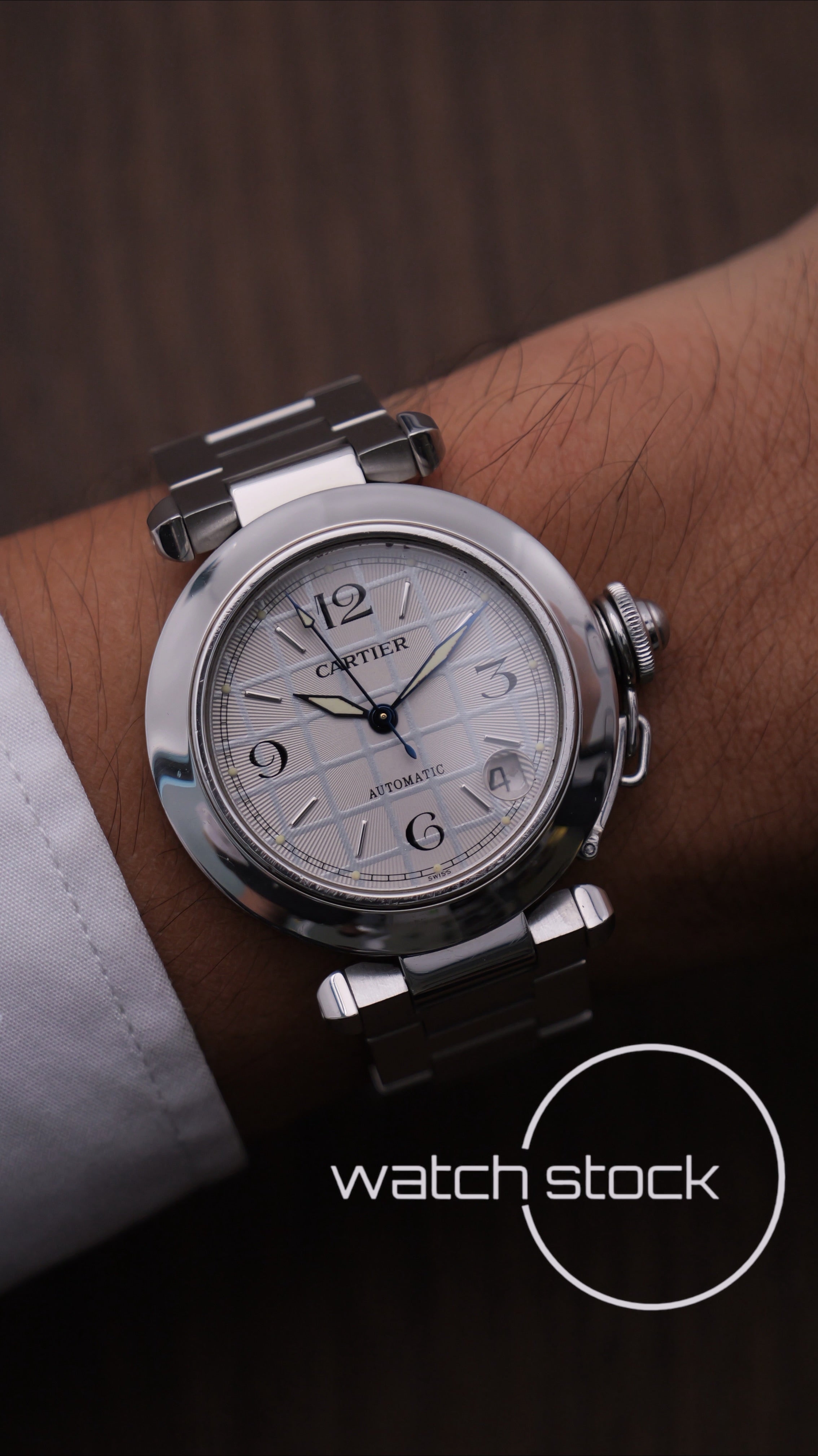Cartier Pasha Automatic 35mm ref.2324 Grey dial Full Set