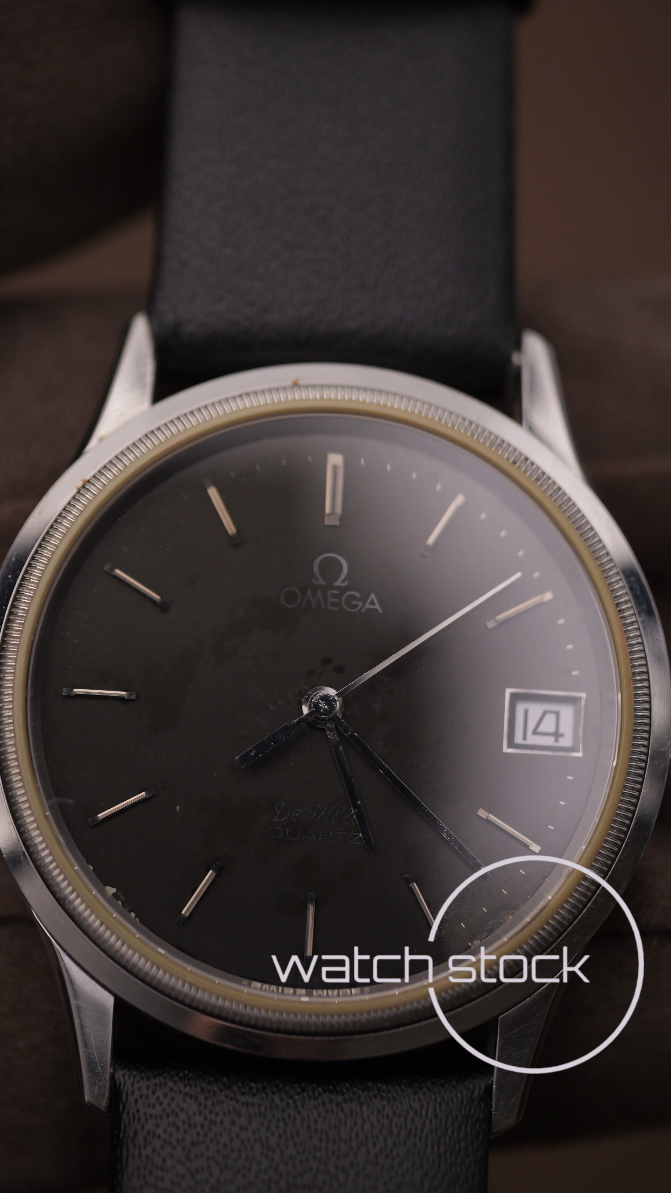Omega De Ville vintage Quartz Black Dial