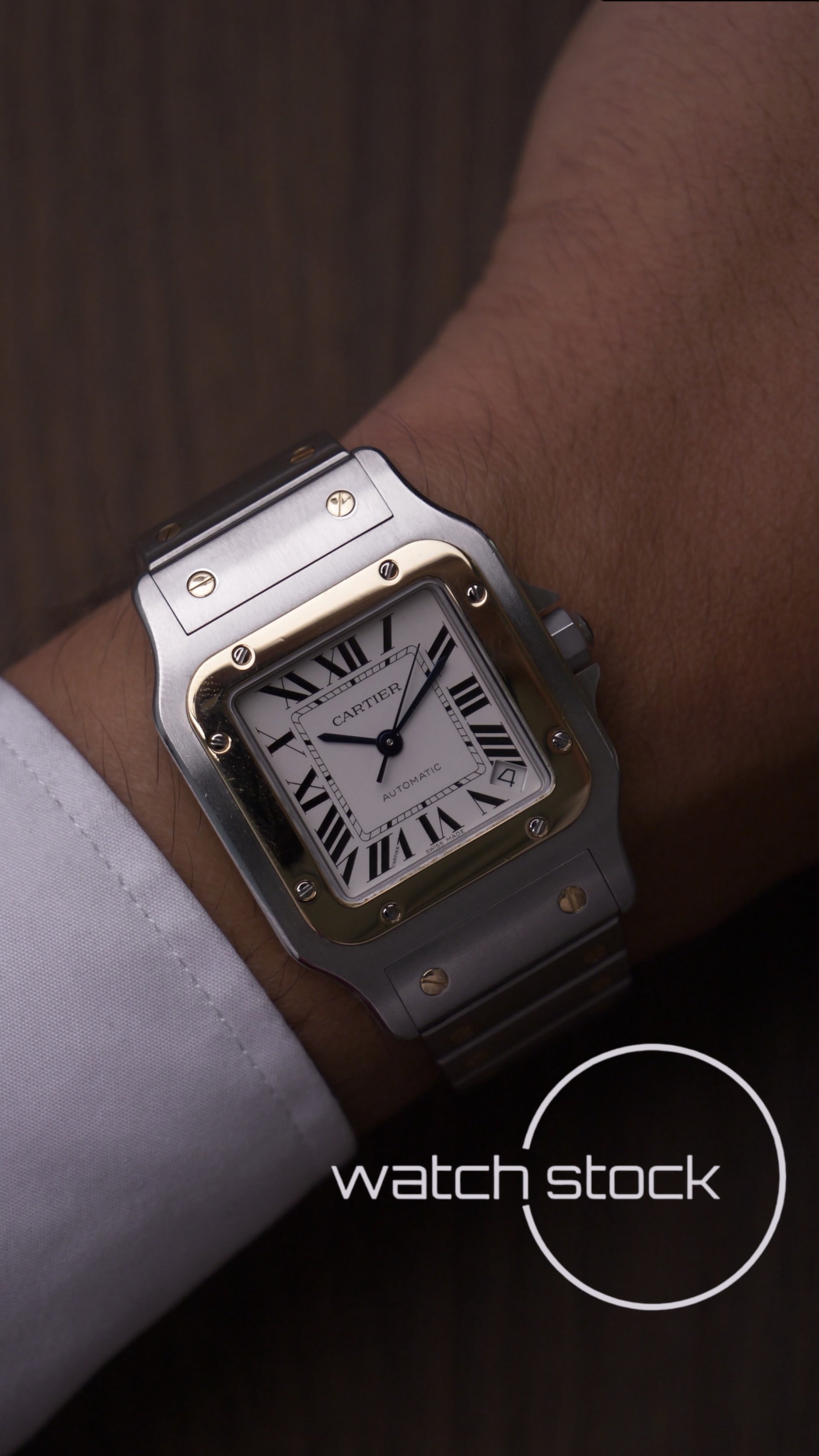 Cartier santos galbee XL Gold Steel ref.2823 Full set Automatic 32x45mm