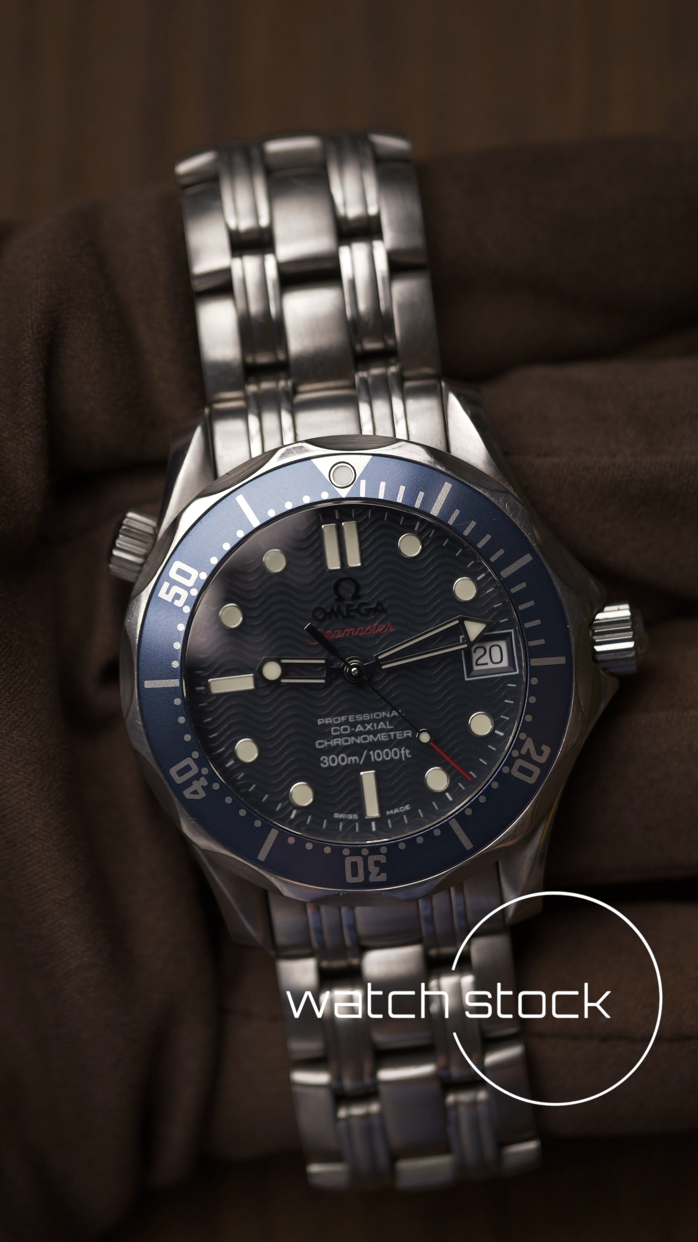 Omega seamaster 300m 36mm co-axial blue dial ref 222280