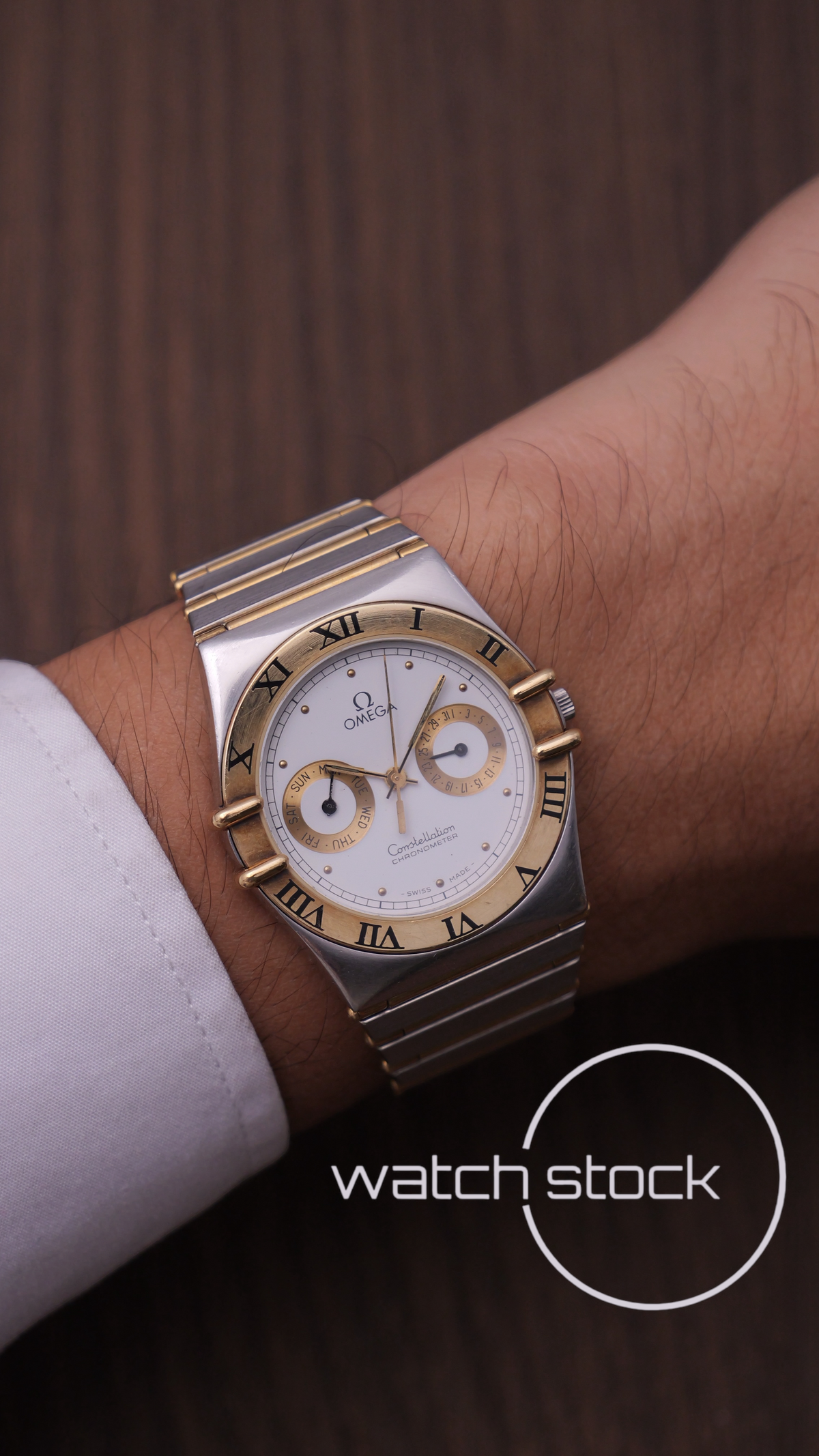 Omega constellation day-date 34mm two-tone