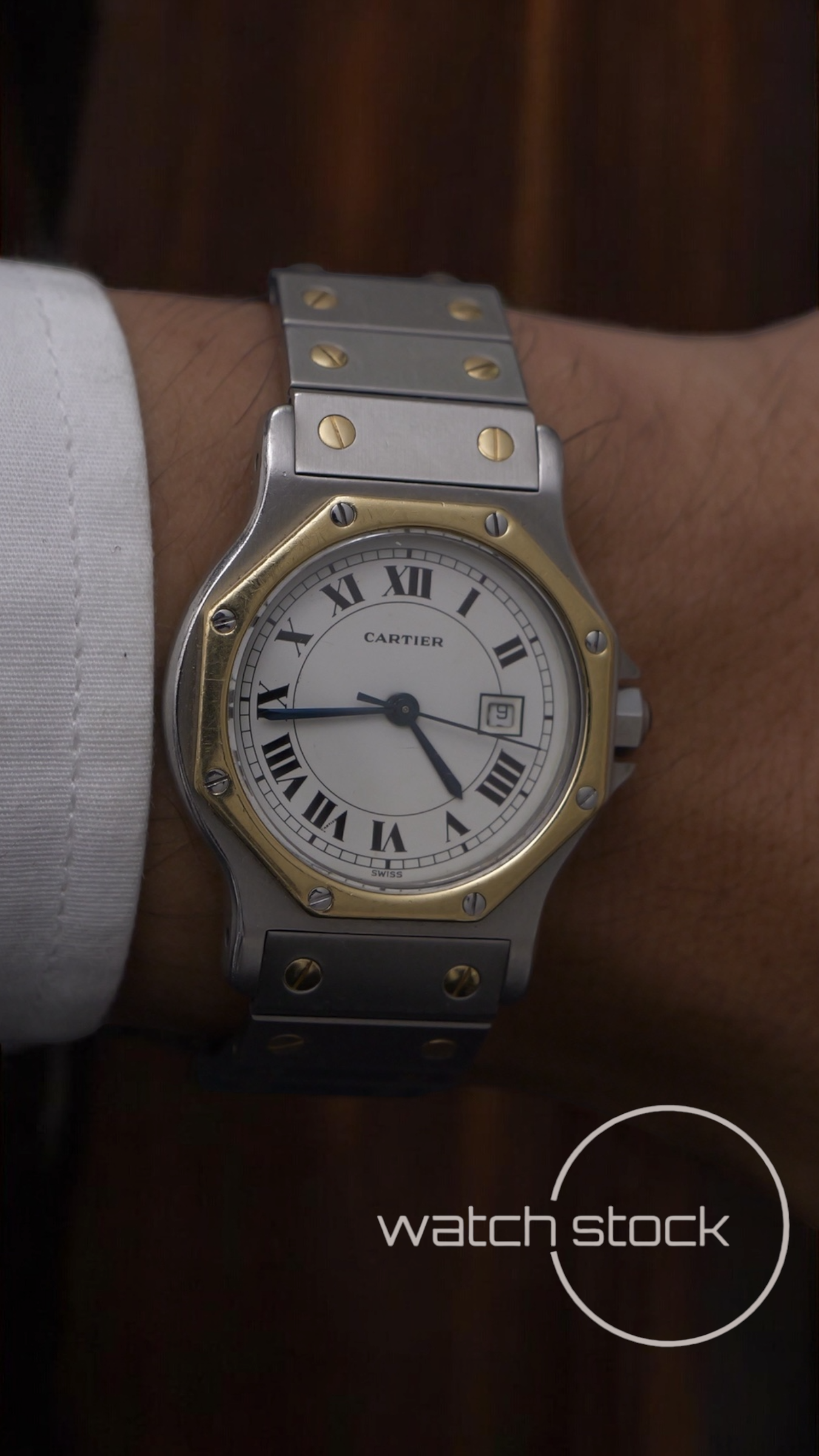 Cartier santos Octagon 30mm Large men santos de cartier ref.2966 Automatic