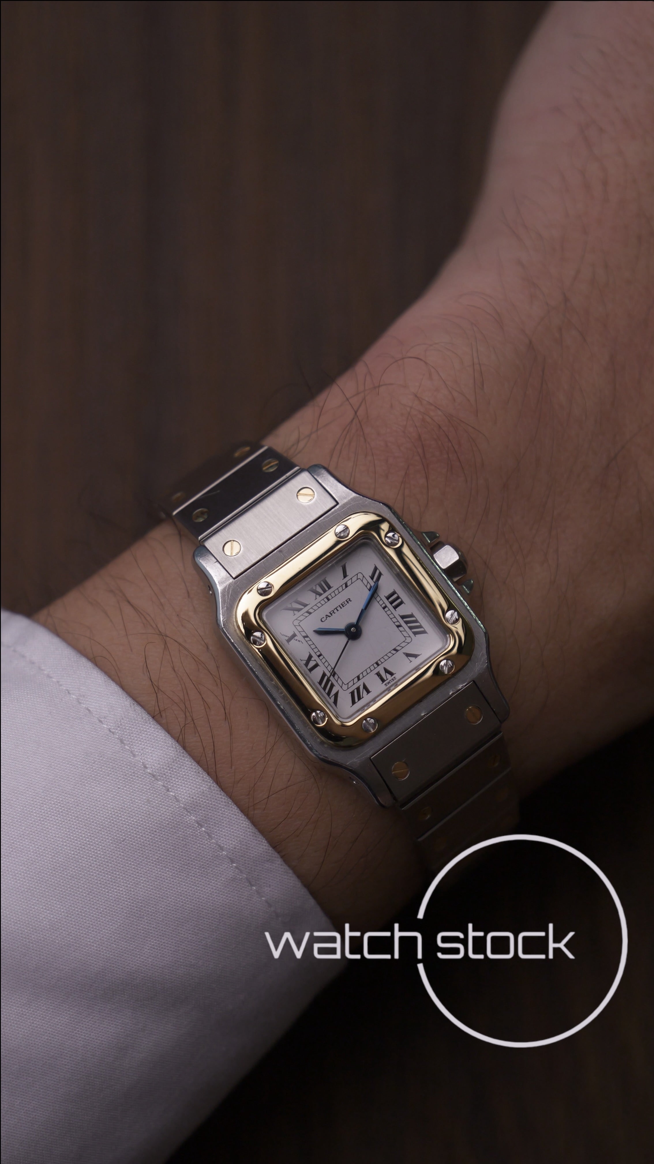 Cartier santos carré lady automatic ref.0902 24x35mm