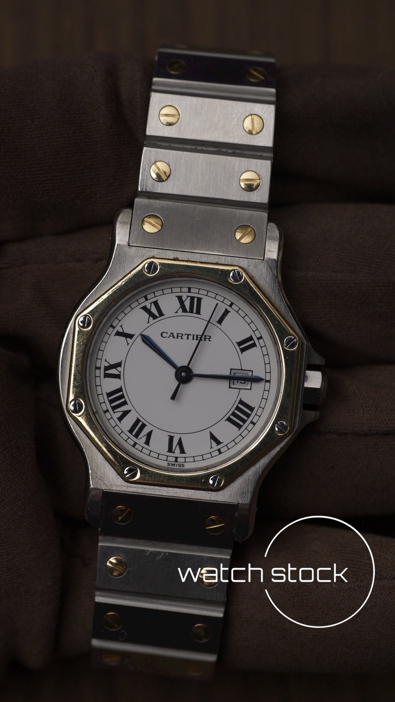 Cartier santos Octagon 30mm Large men ref.2966 Automatic