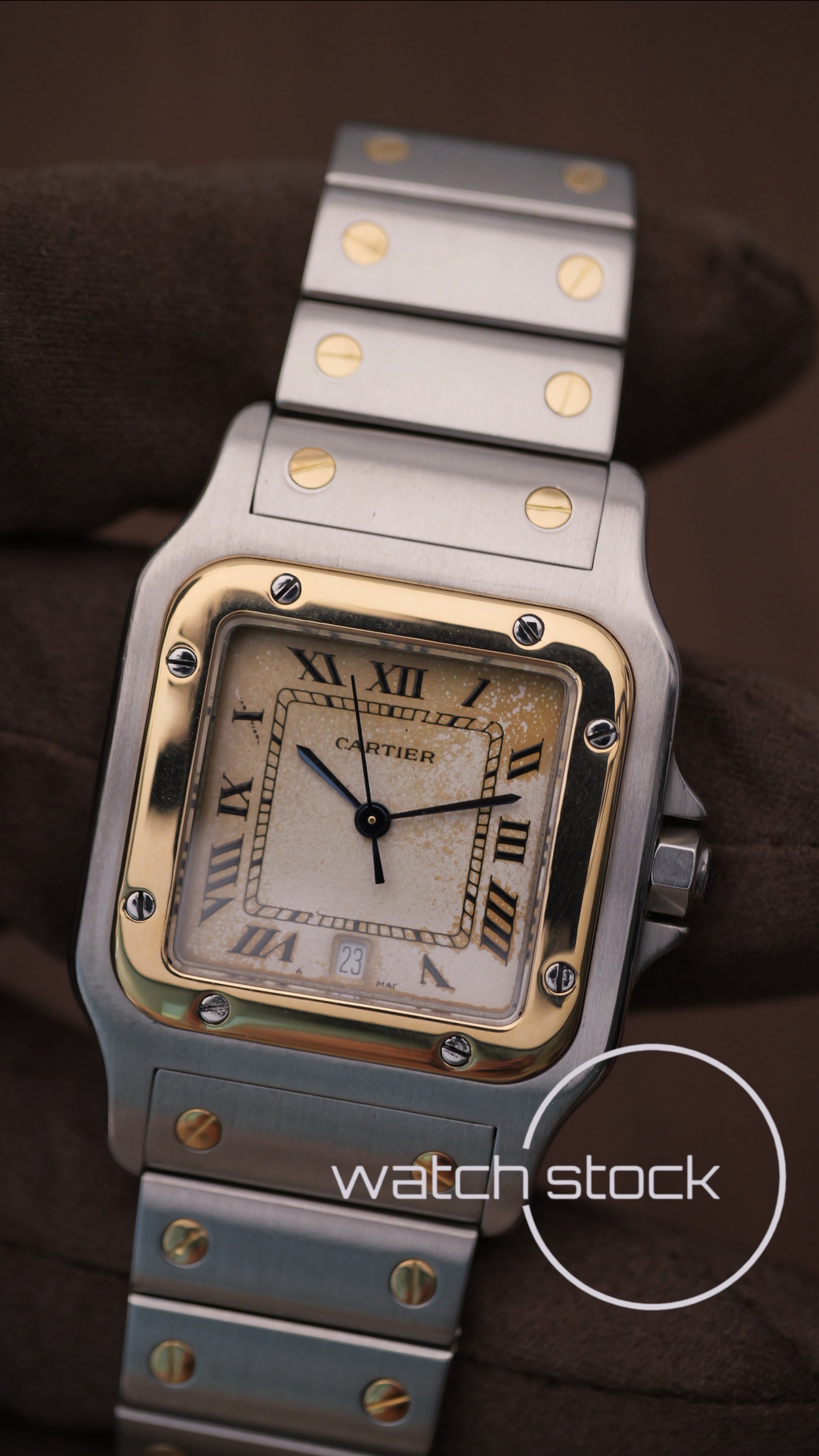 Cartier santos galbee Tropical dial 29x41mm Ref. 187901