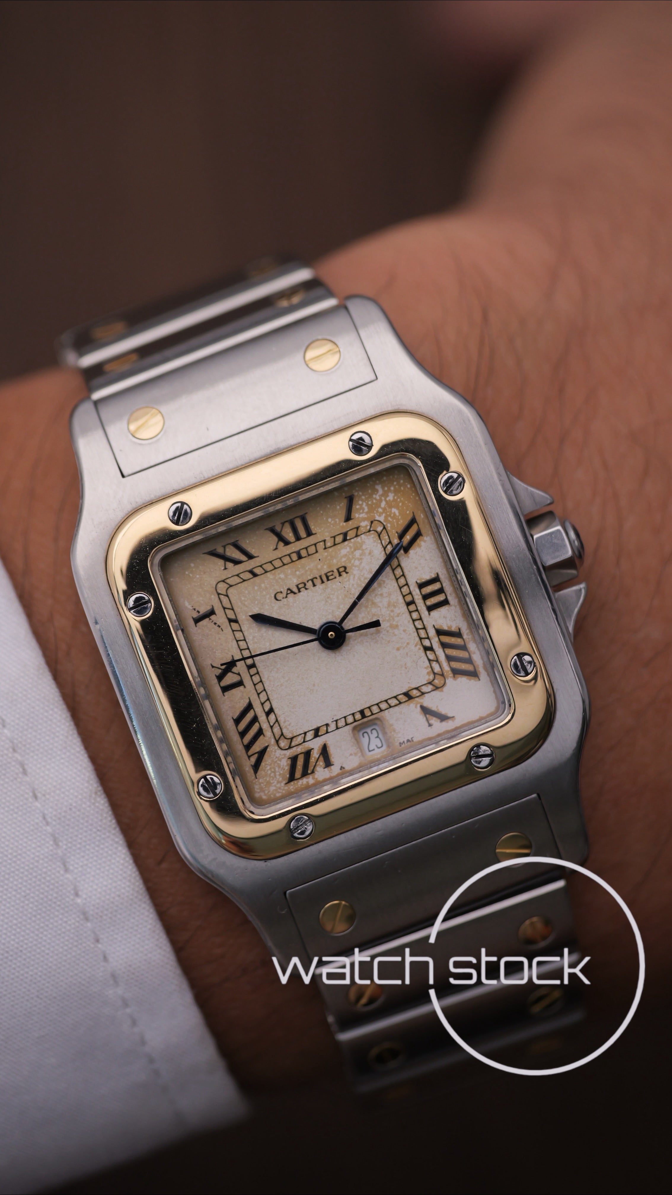 Cartier santos galbee Tropical dial 29x41mm Ref. 187901