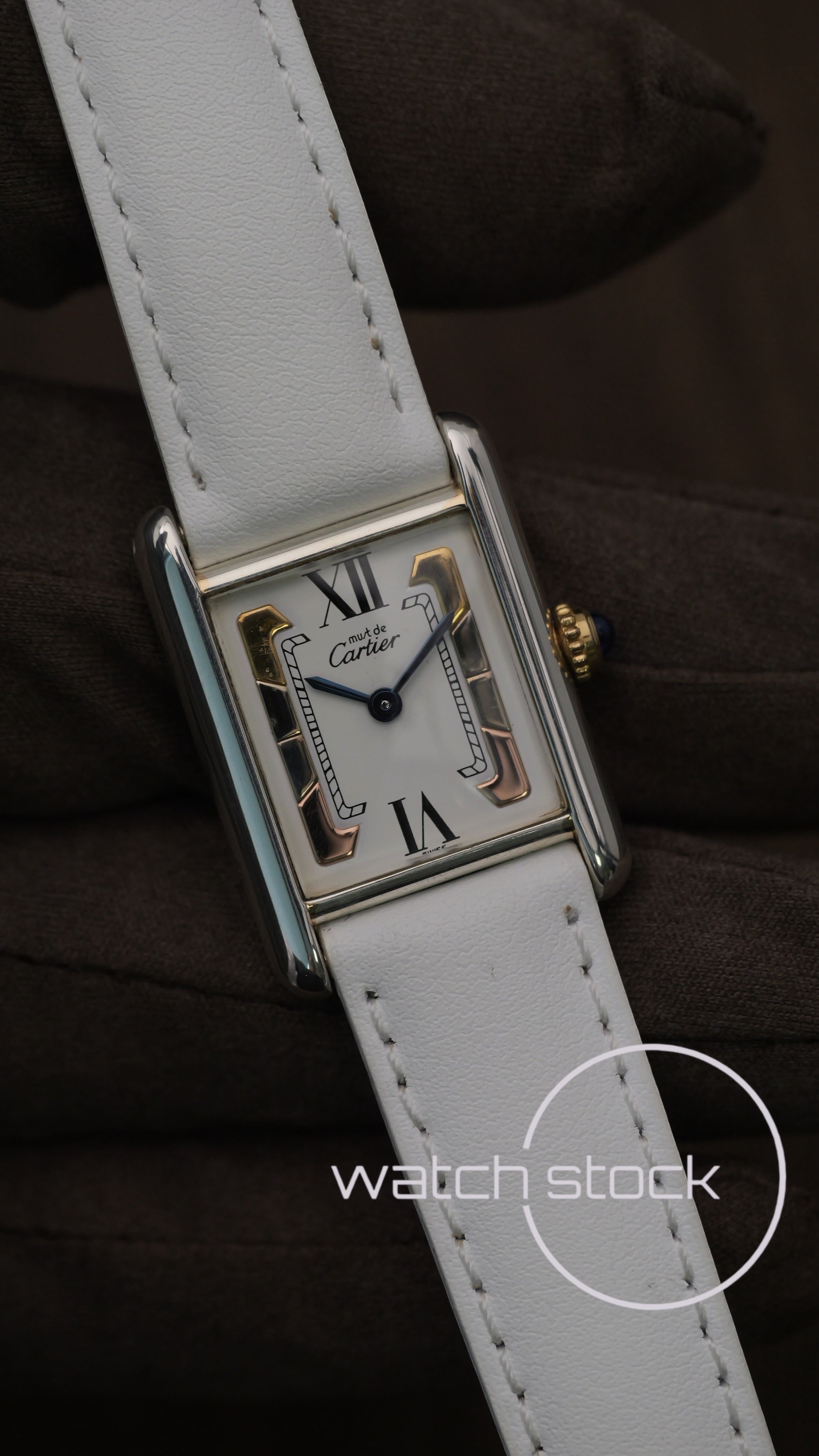Cartier tank vermeil argent plaque gold ref.1613 tg.3