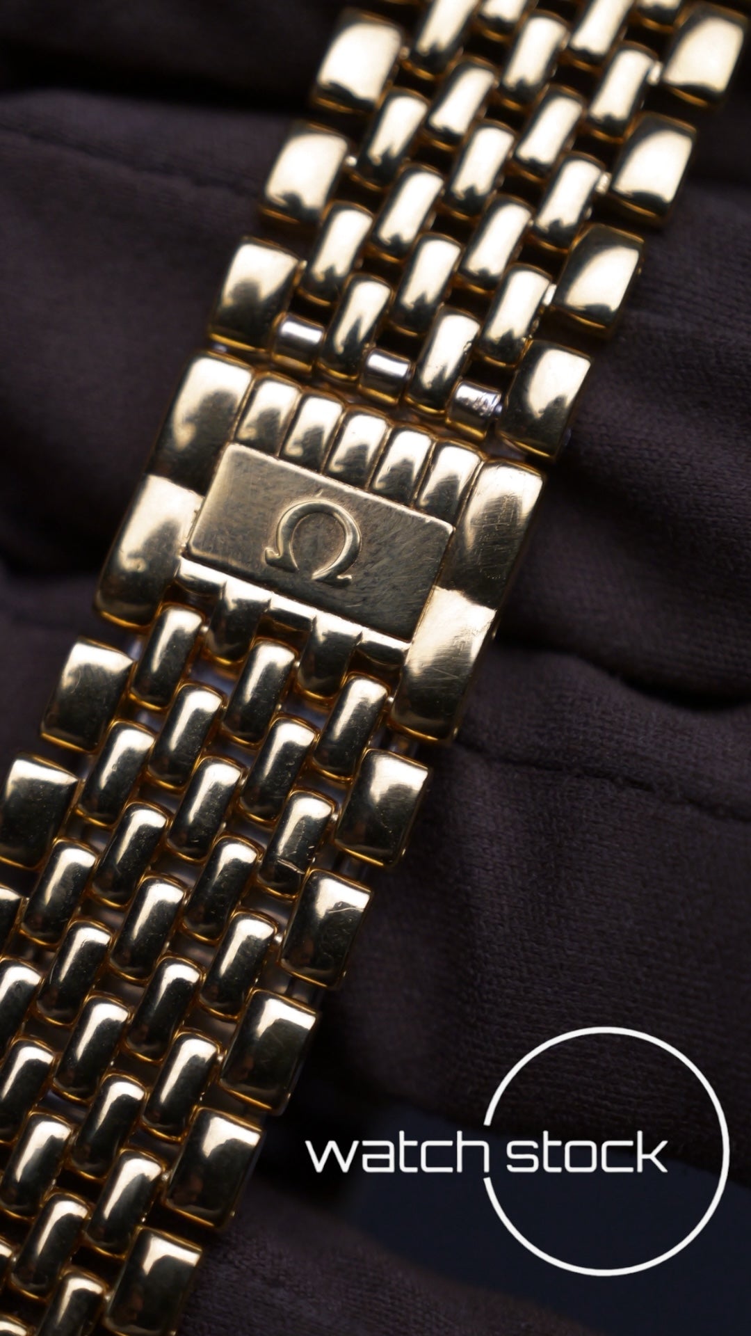 Omega de ville bracciale chicchi di riso placcato oro ref: 39508772 anno 1989