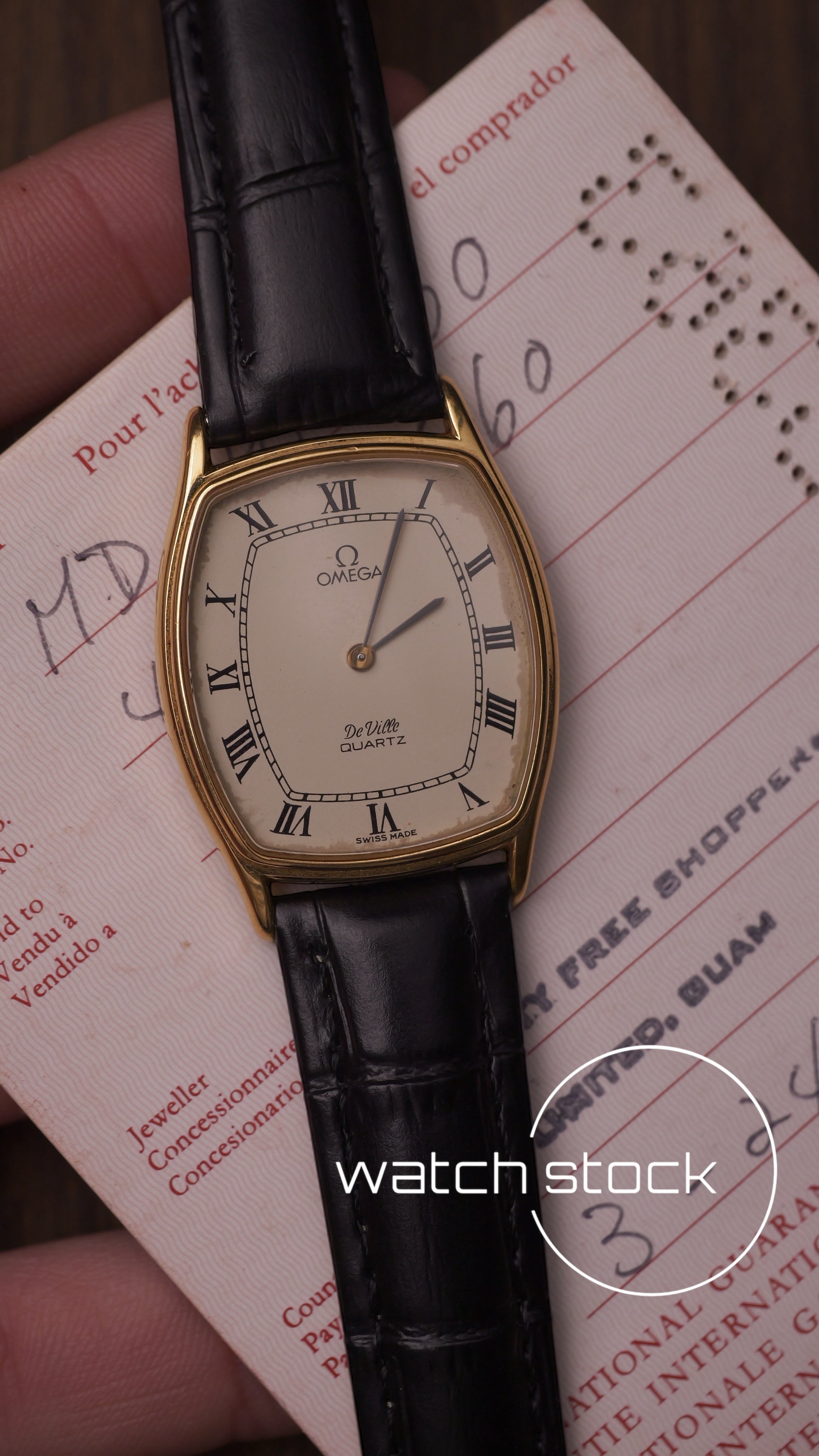 Omega De ville vintage 33mm placcato oro +paper