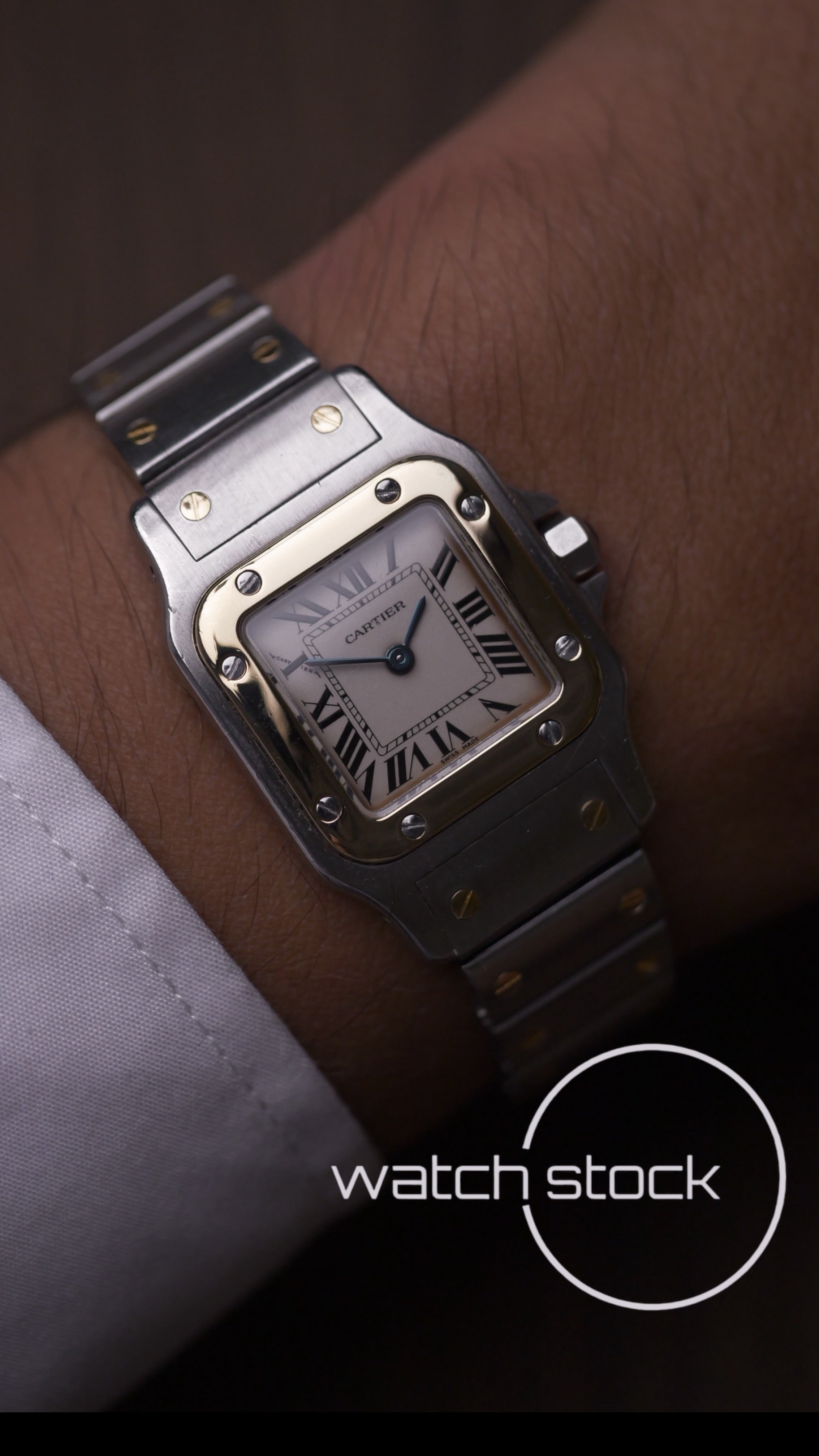 Cartier santos galbee lady quartz 24x35mm ref.166930