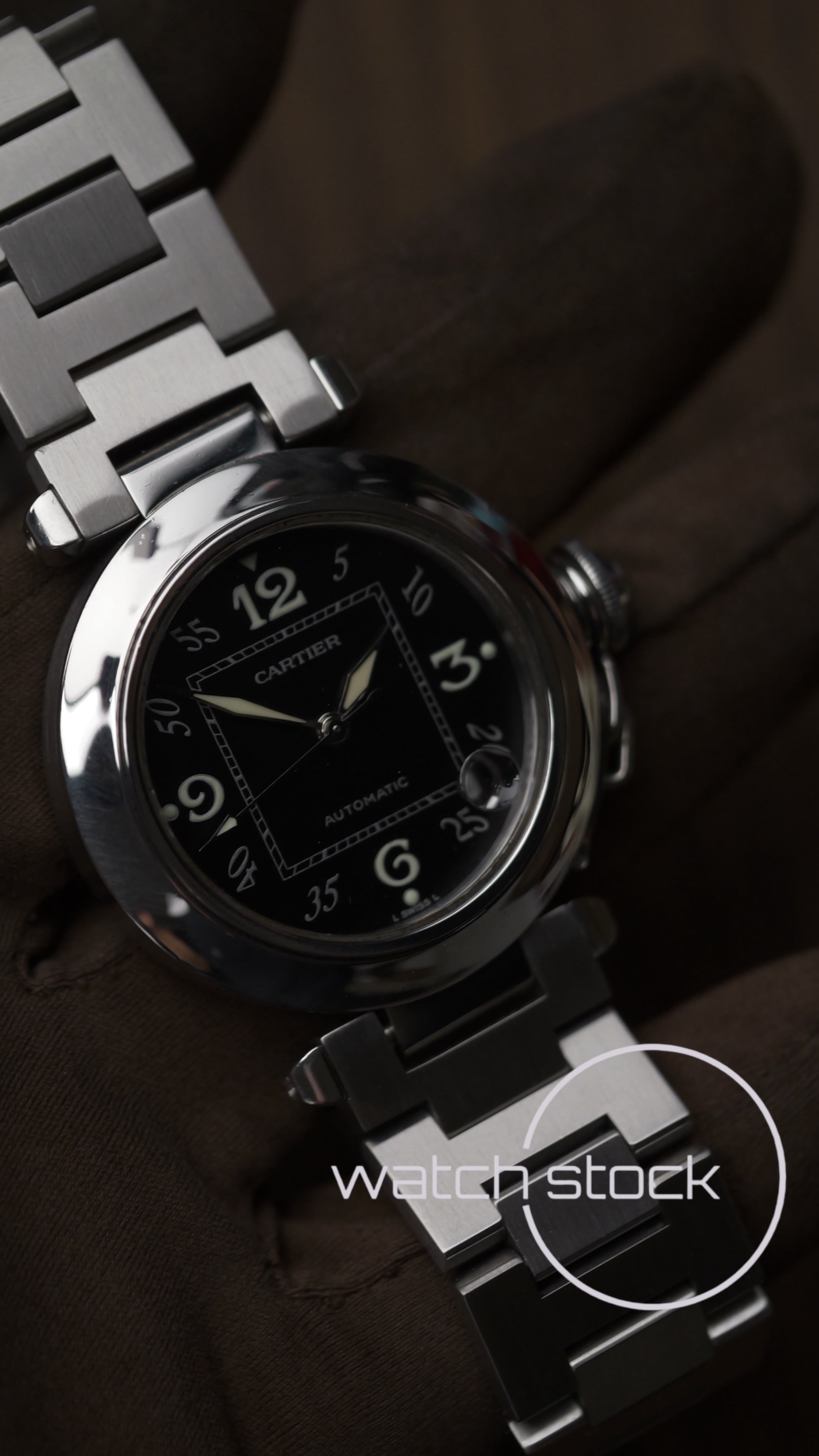 Cartier Pasha Automatic 35mm ref.2324 Black dial Full Set