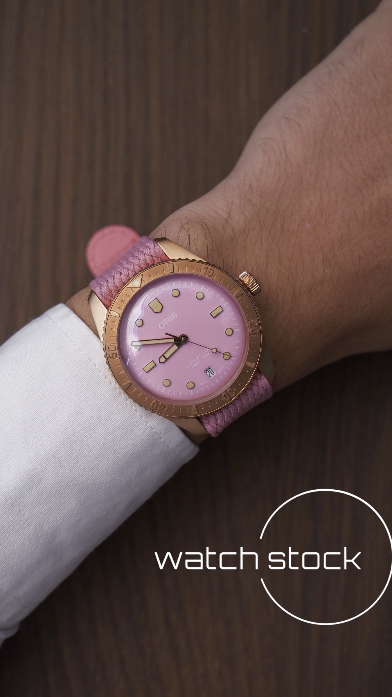 Oris diver sixty-five cotton candy pink bronze 40mm Automatic full set