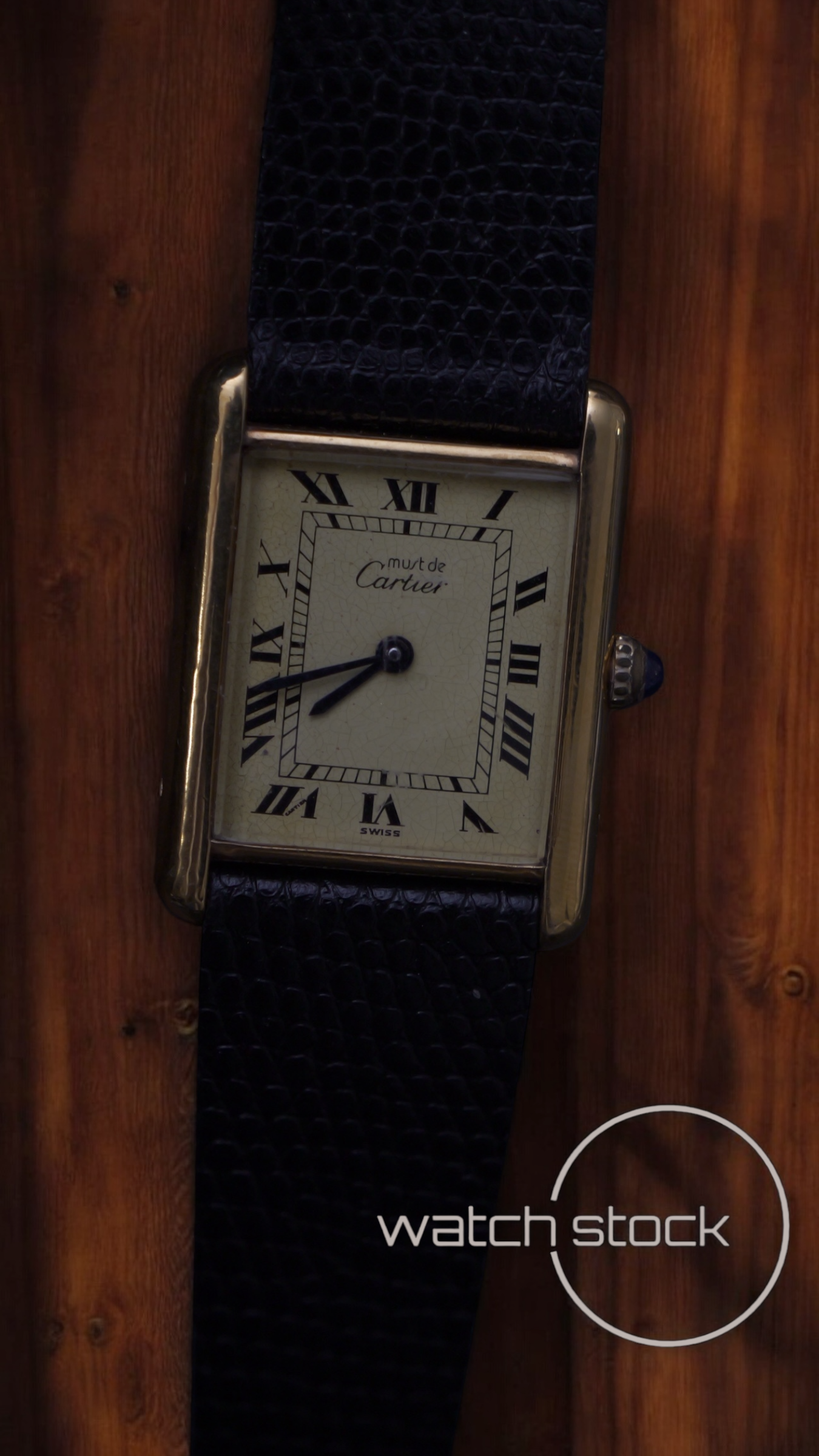 Cartier tank vermeil argent plaque caramel dial quarz tg.6 grande APPENA REVISIONATO