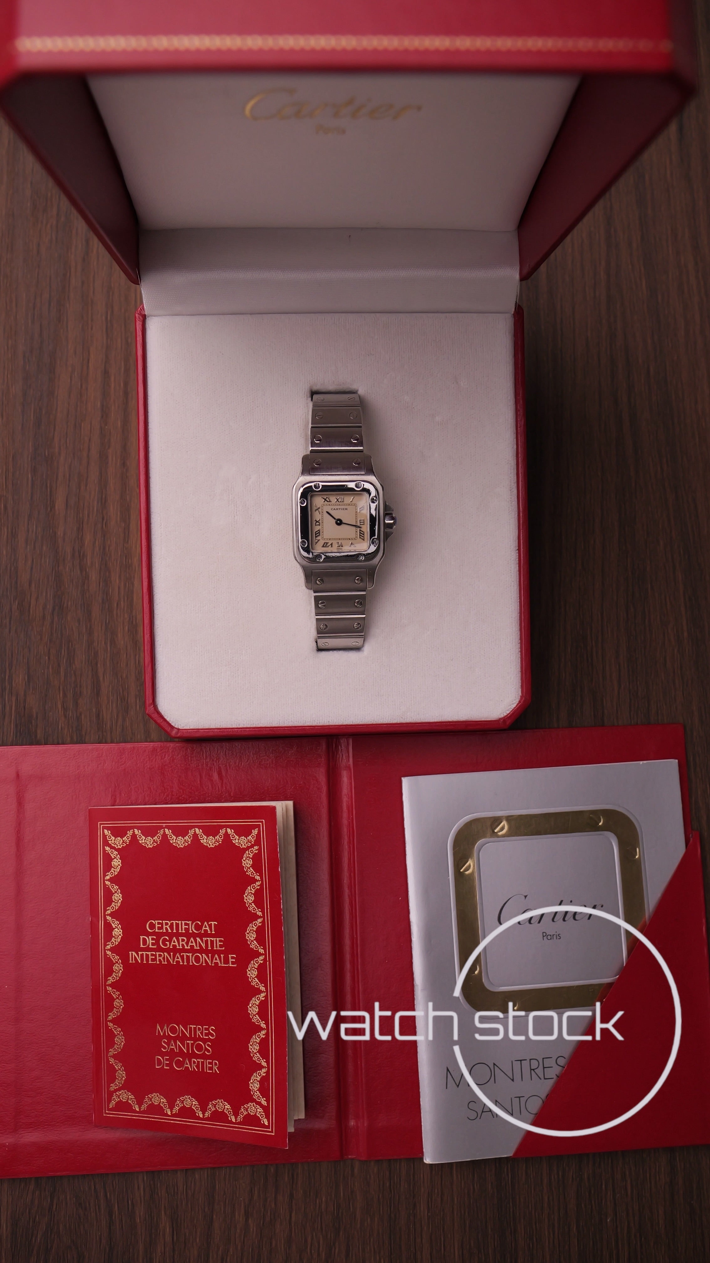 Cartier santos galbee lady quartz 24x35mm ref.9057930 FULL SET