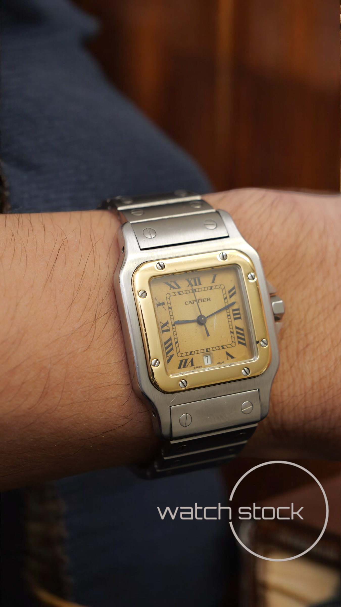 Cartier santos galbe 29x41mm Ref. 187901 must de cartier quarz