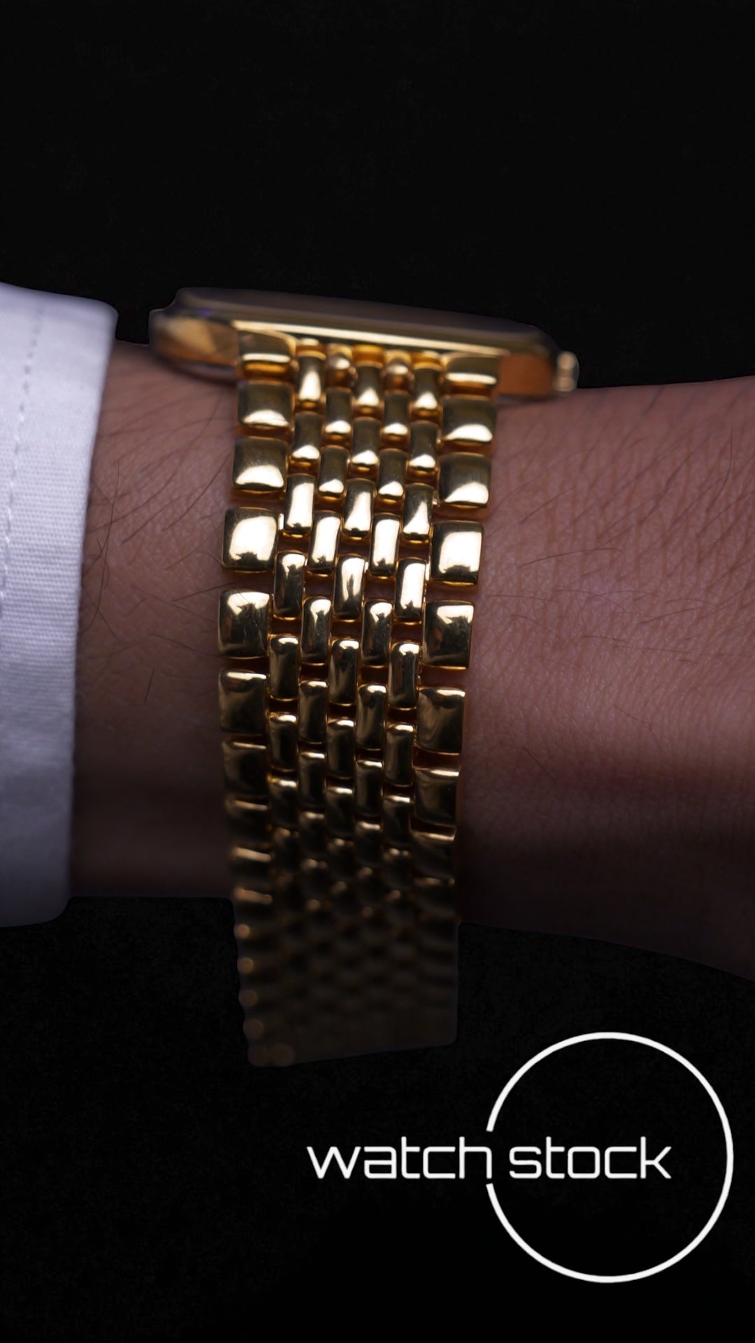 Omega de ville bracciale chicchi di riso placcato oro ref: 39508772 anno 1989