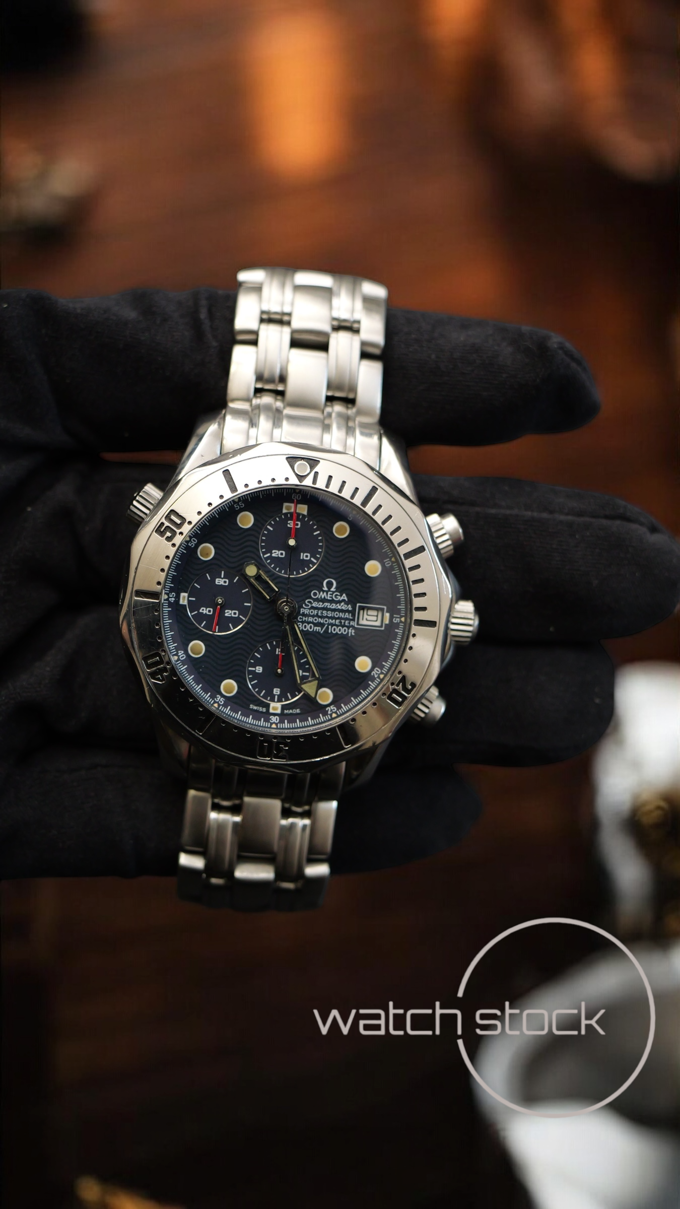 Omega seamaster 300m Chrono 41mm ref.178.0504 blue Revisionato