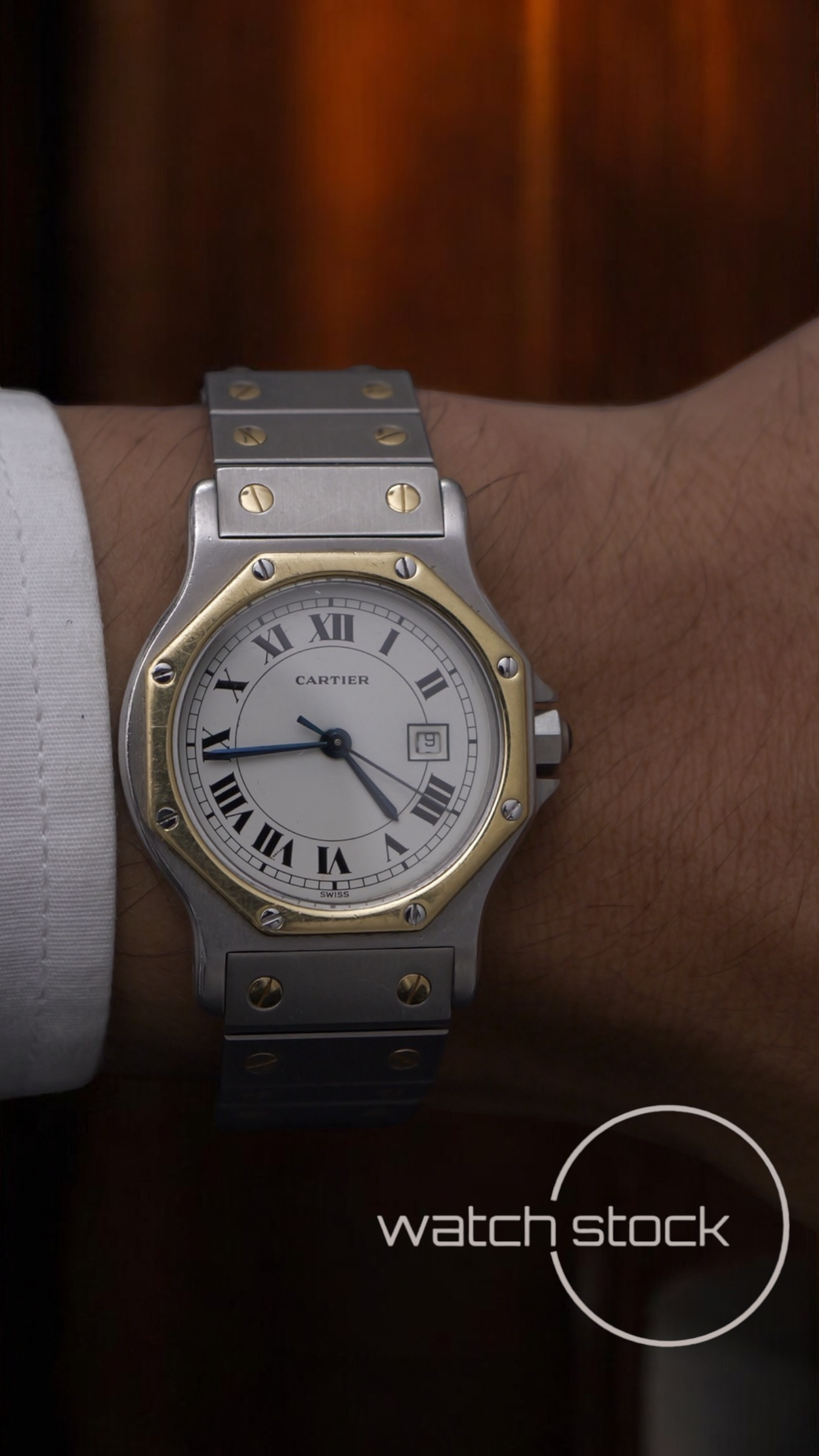 Cartier santos Octagon 30mm Large men santos de cartier ref.2966 Automatic