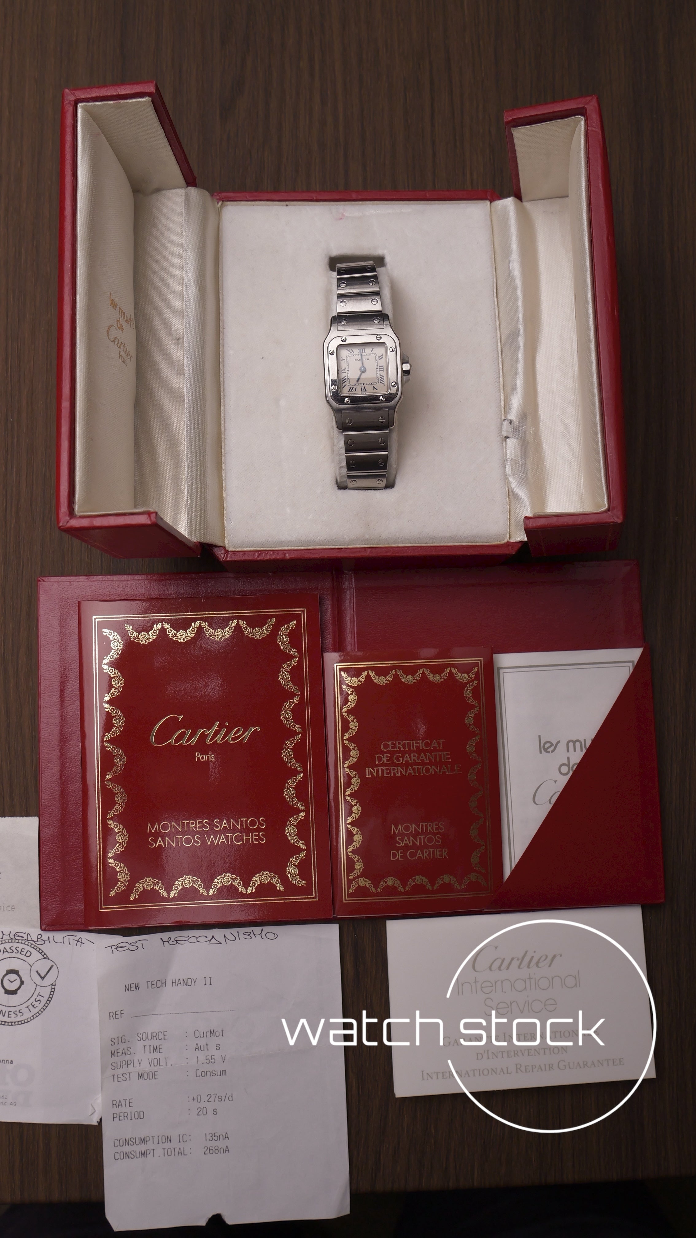 Cartier santos galbee lady quartz 24x35mm ref.1565 FULL SET