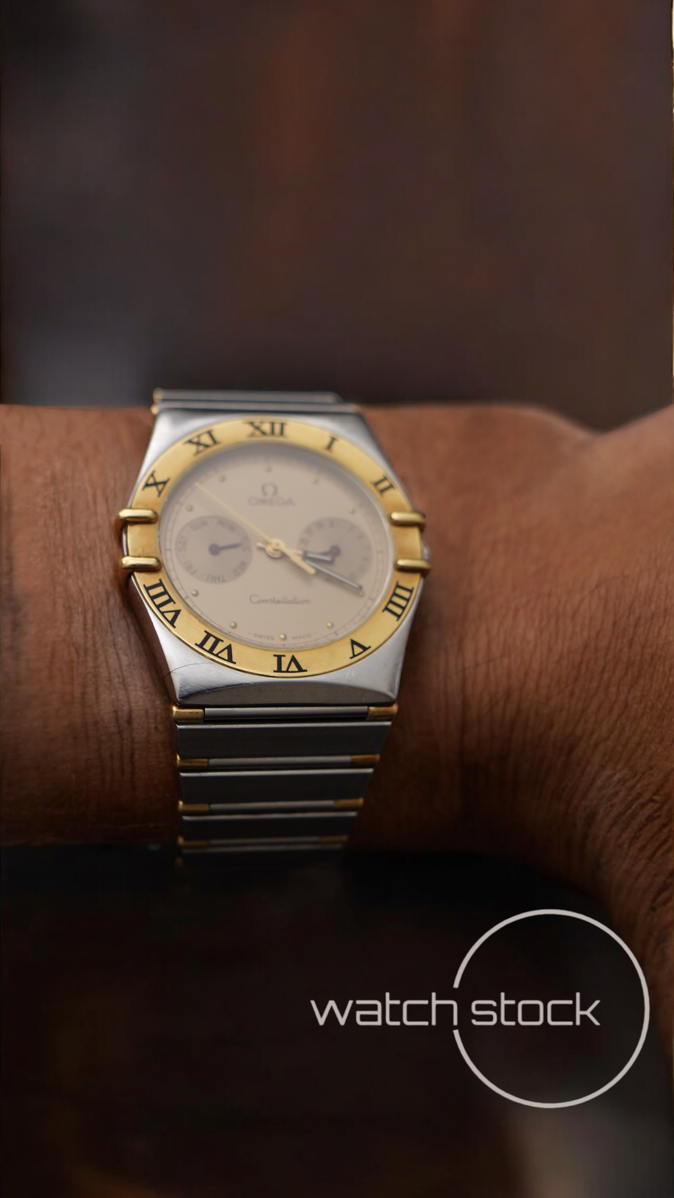 Omega constellation daydate quarz (34mm) yellow dial vintage