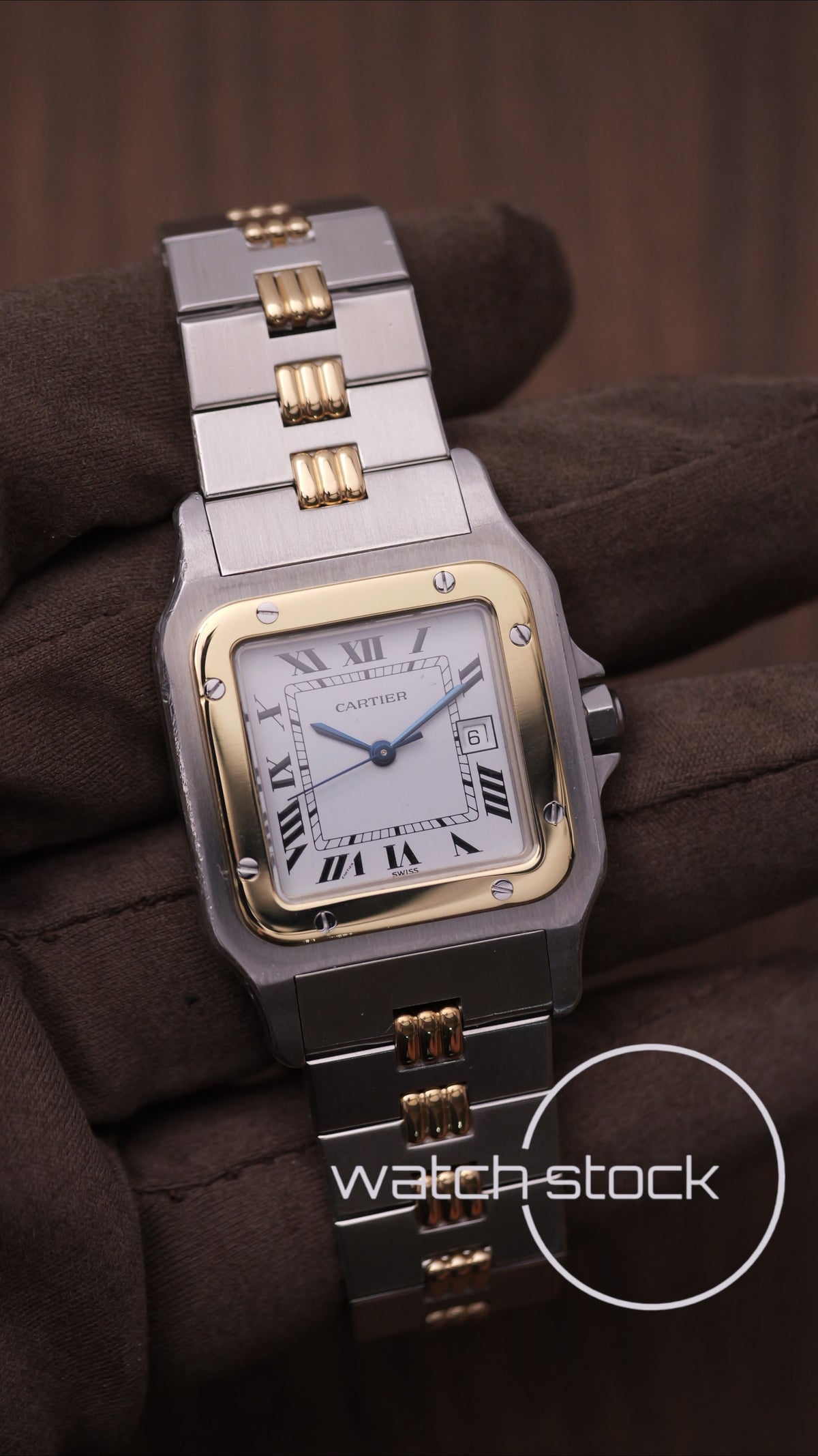 Cartier santos carré ref.2961 Godron Automatic vintage 29x41mm