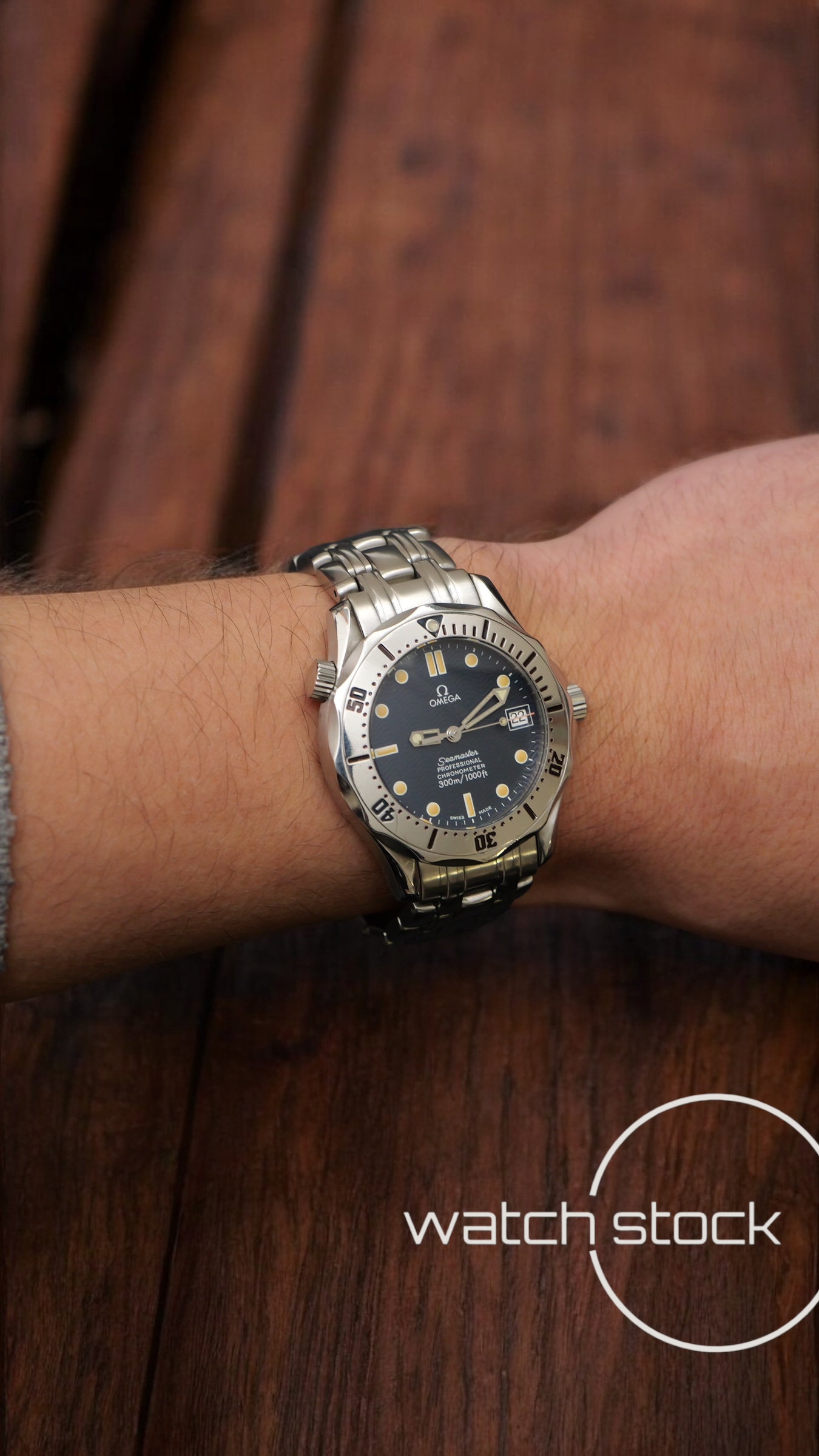 Omega seamaster 300m automatic 36mm blue dial ref. 168.1502