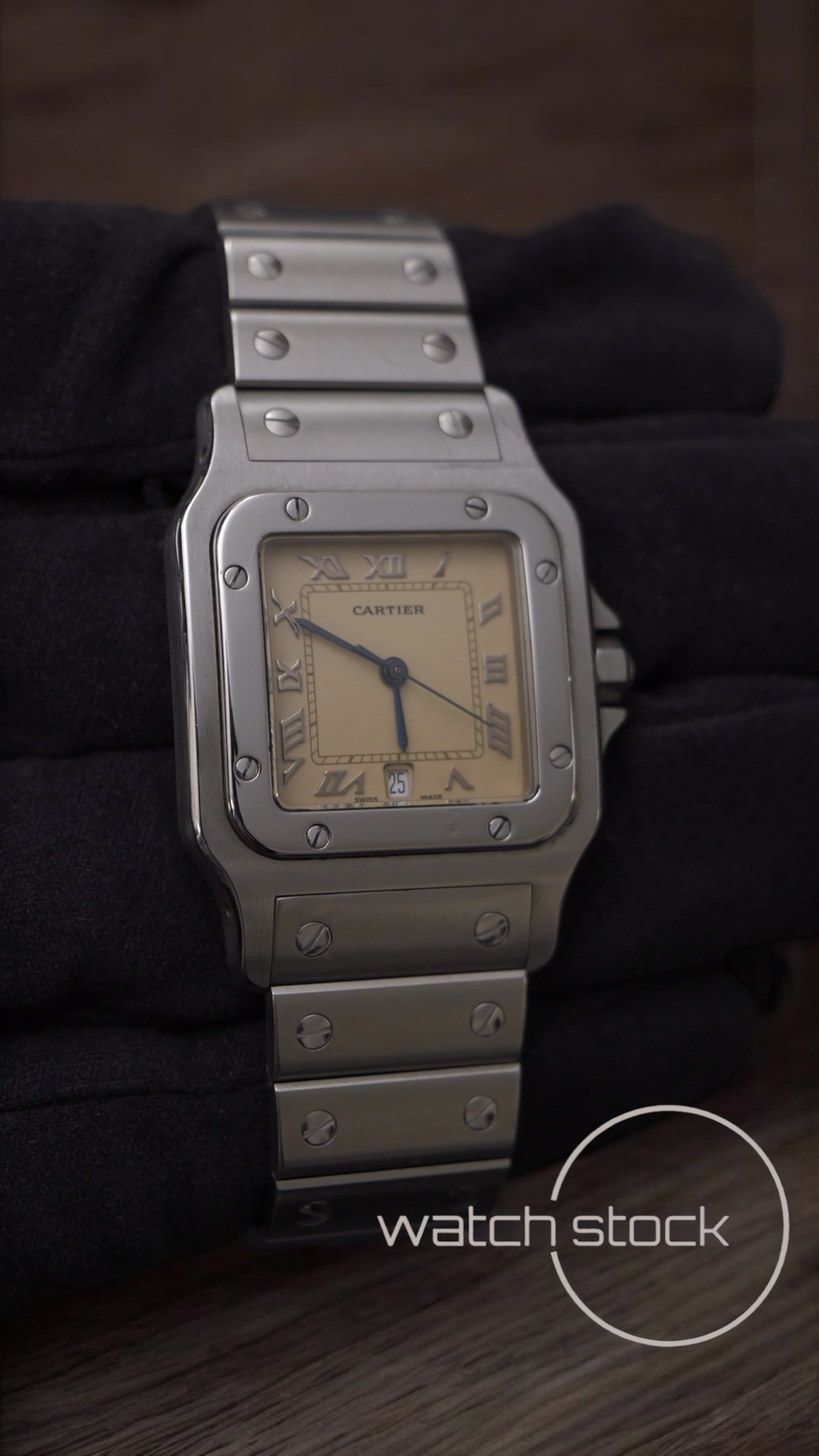 Cartier santos galbe 29x41mm ref.987901 must de cartier quarz