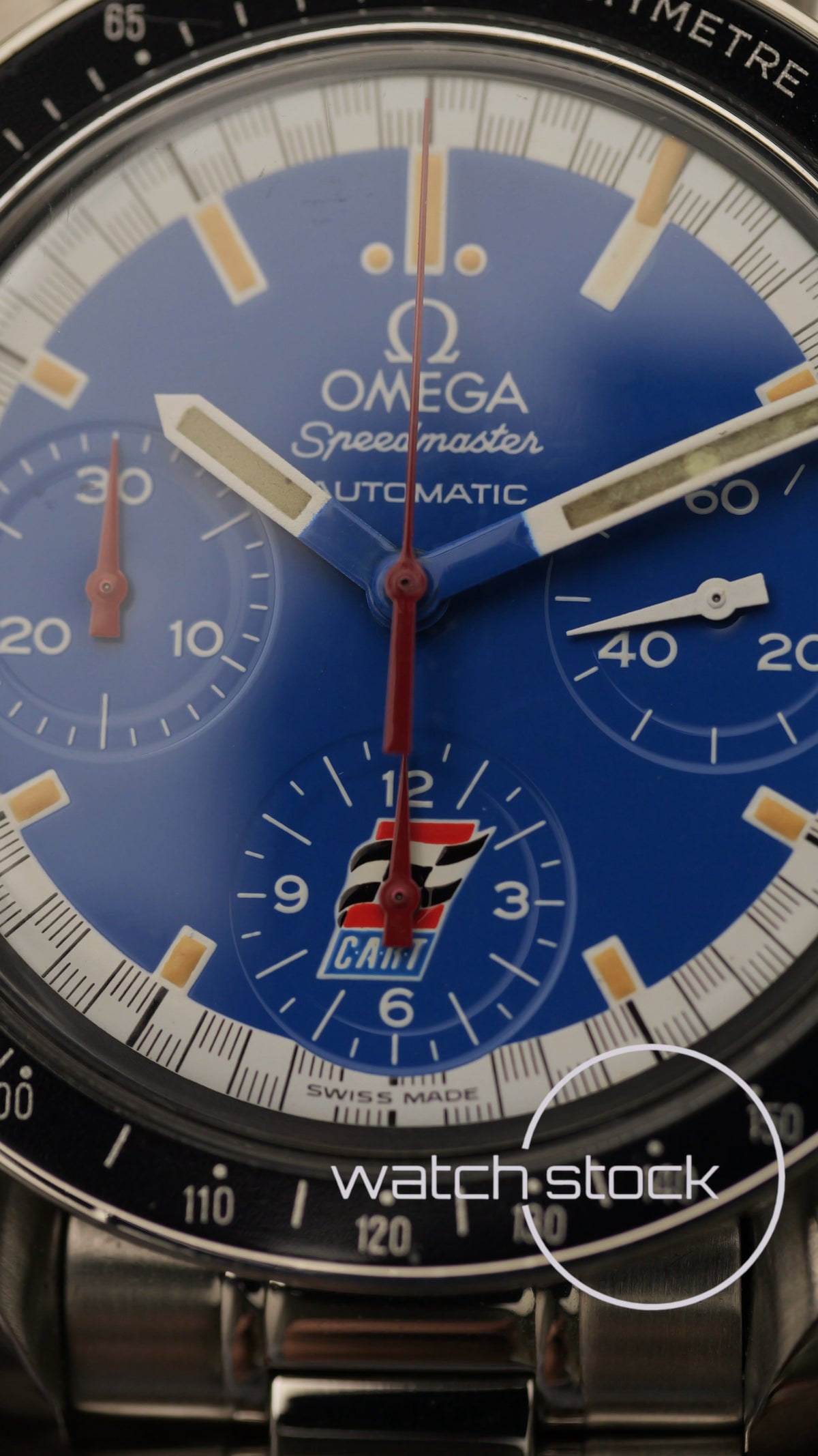 Omega speedmaster Schumacher blue Cart dial reduced ref. 175.0032 39mm automatic 1998