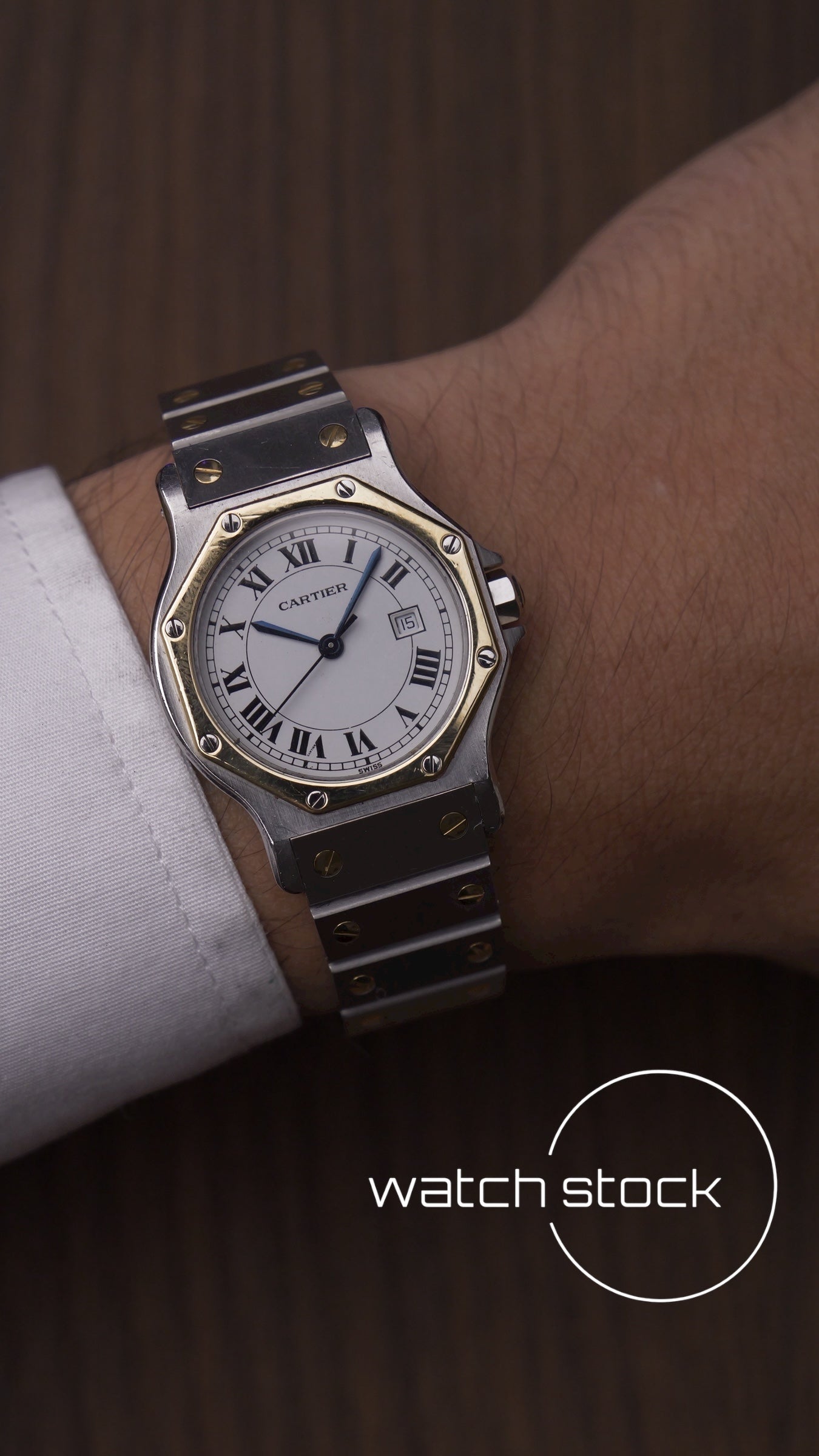 Cartier santos Octagon 30mm Large men ref.2966 Automatic