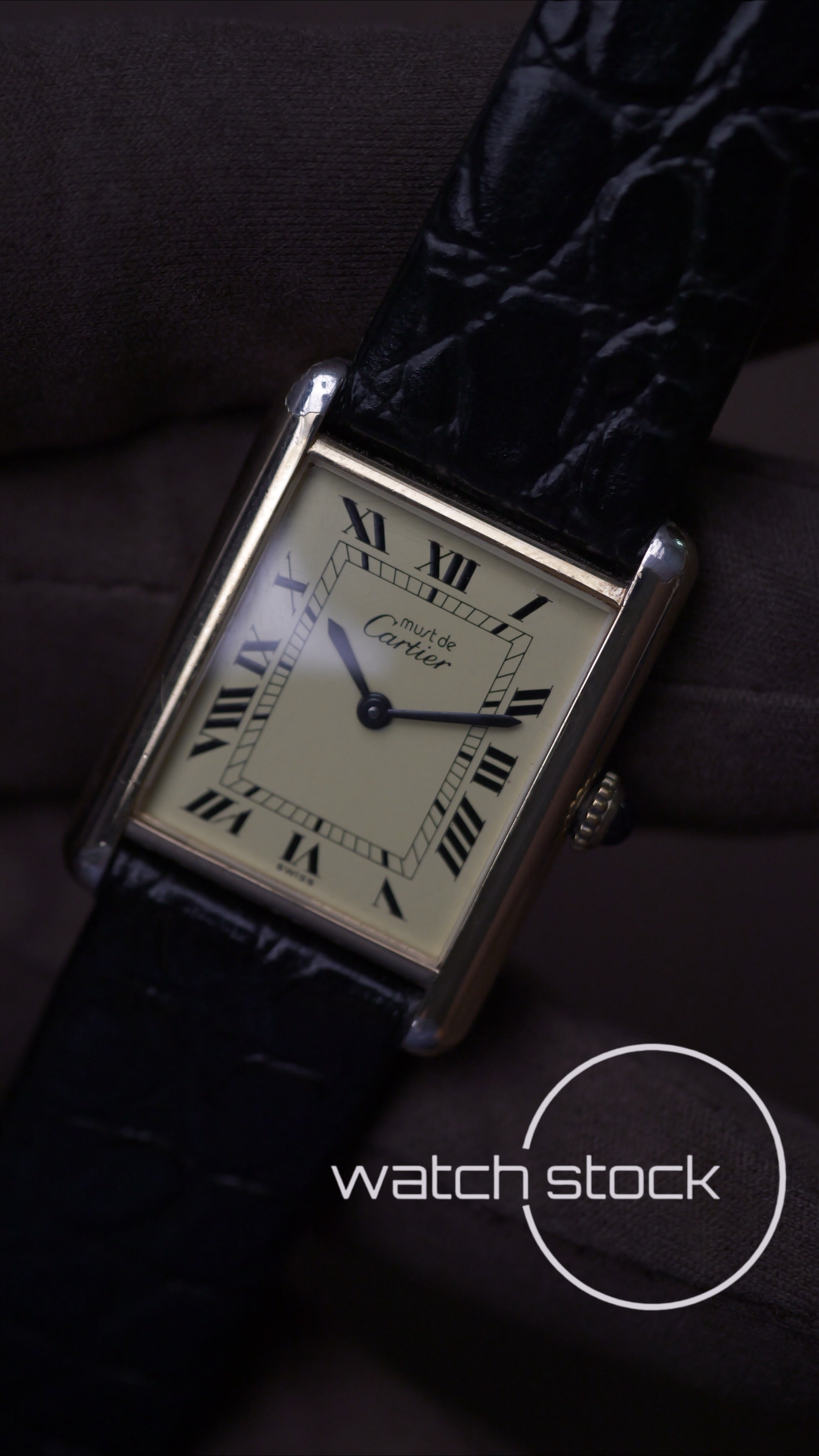 Cartier Tank lemon roman numbers dial taglia 6