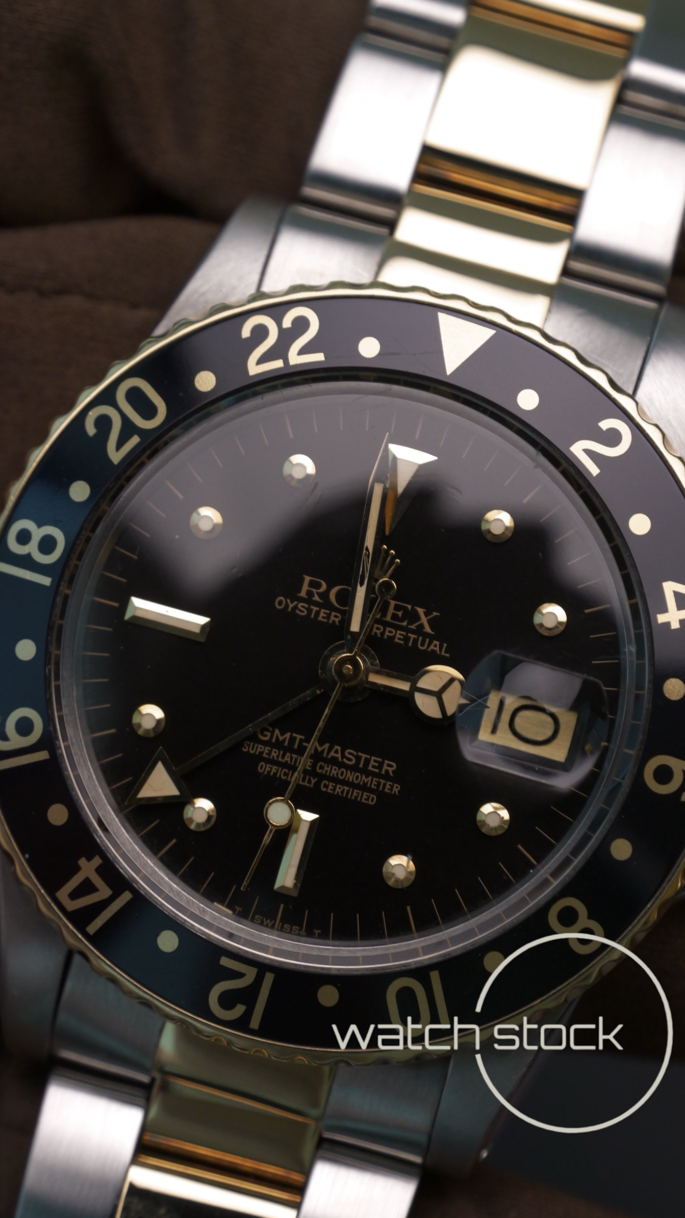 Rolex gmt master nipple dial ref 1675 anno 1977 gold/steel
