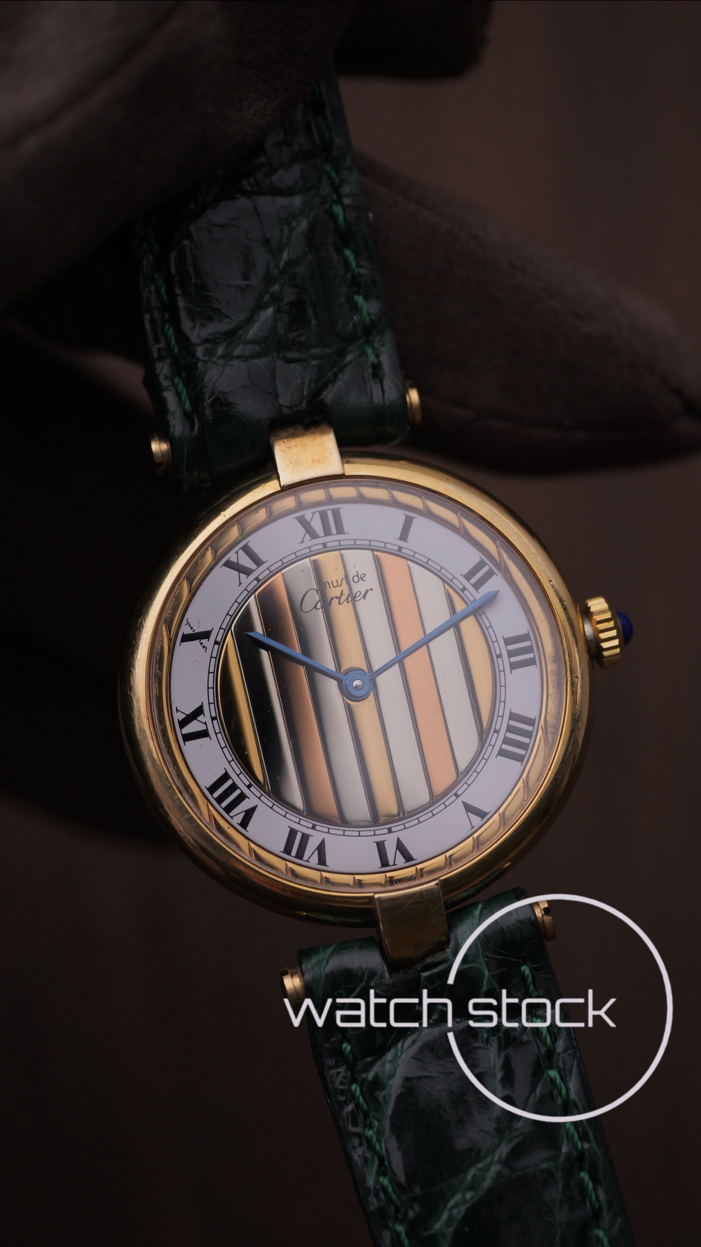 Cartier Vendome 30mm Trinity dial anno 1980