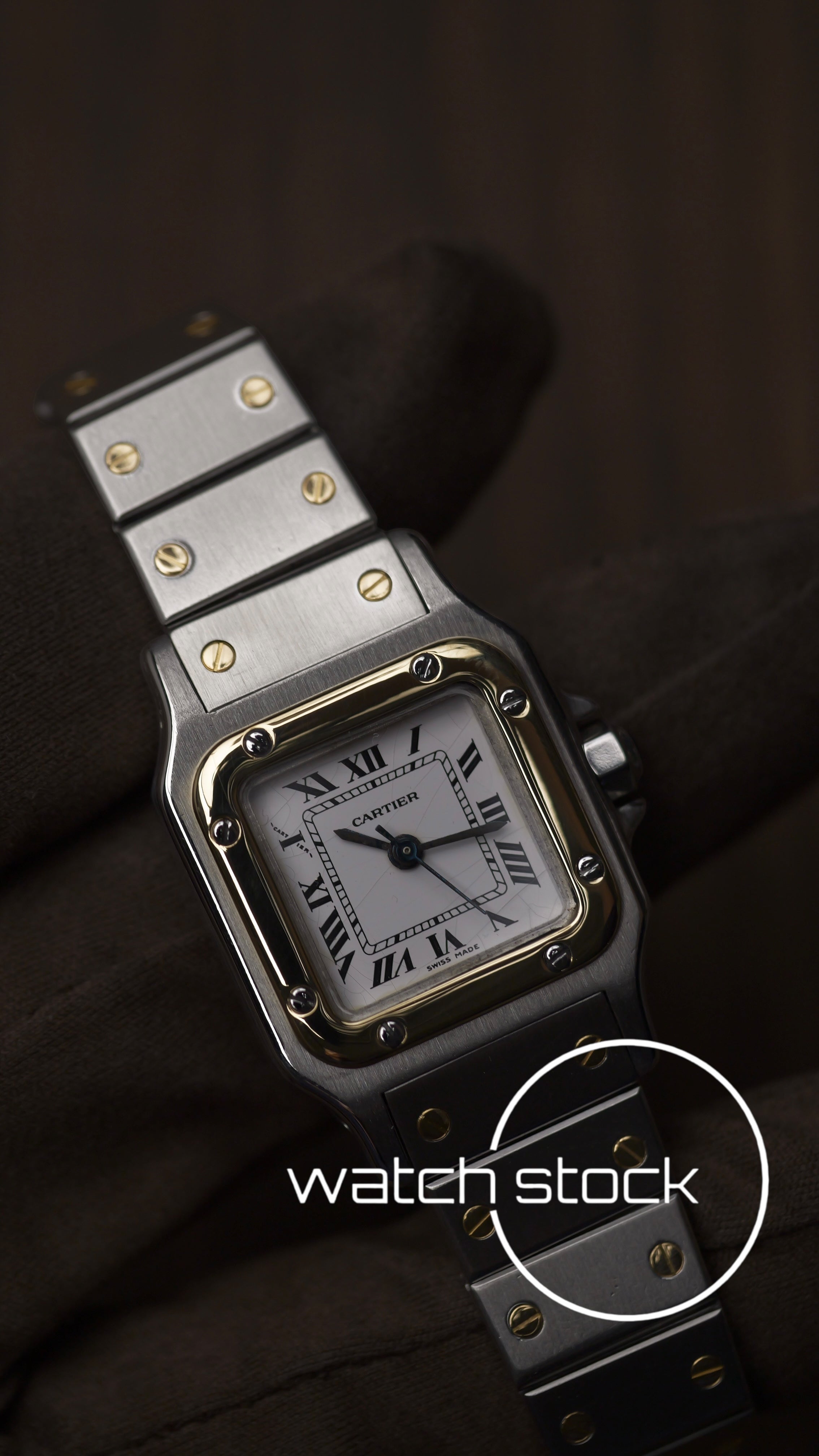 Cartier santos carré lady automatic ref.0902 24x35mm