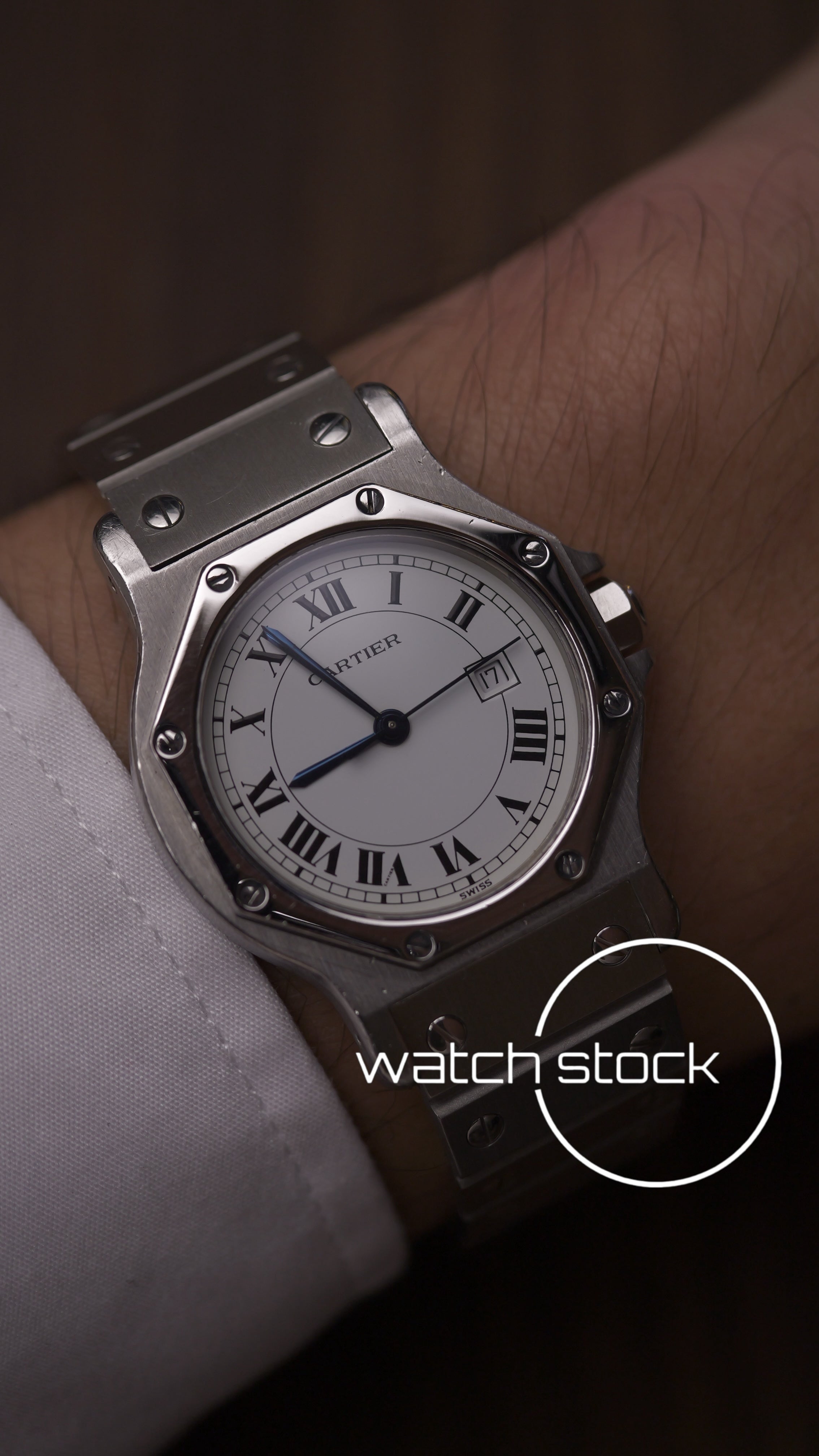 Cartier santos Octagon 30mm Large men ref.2966 Automatic