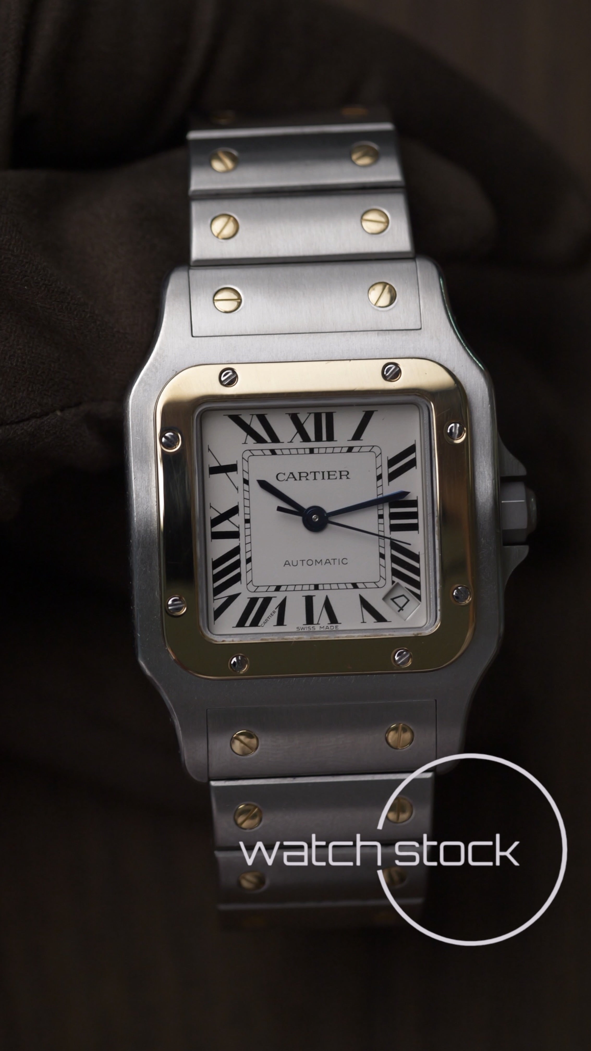 Cartier santos galbee XL Gold Steel ref.2823 Full set Automatic 32x45mm