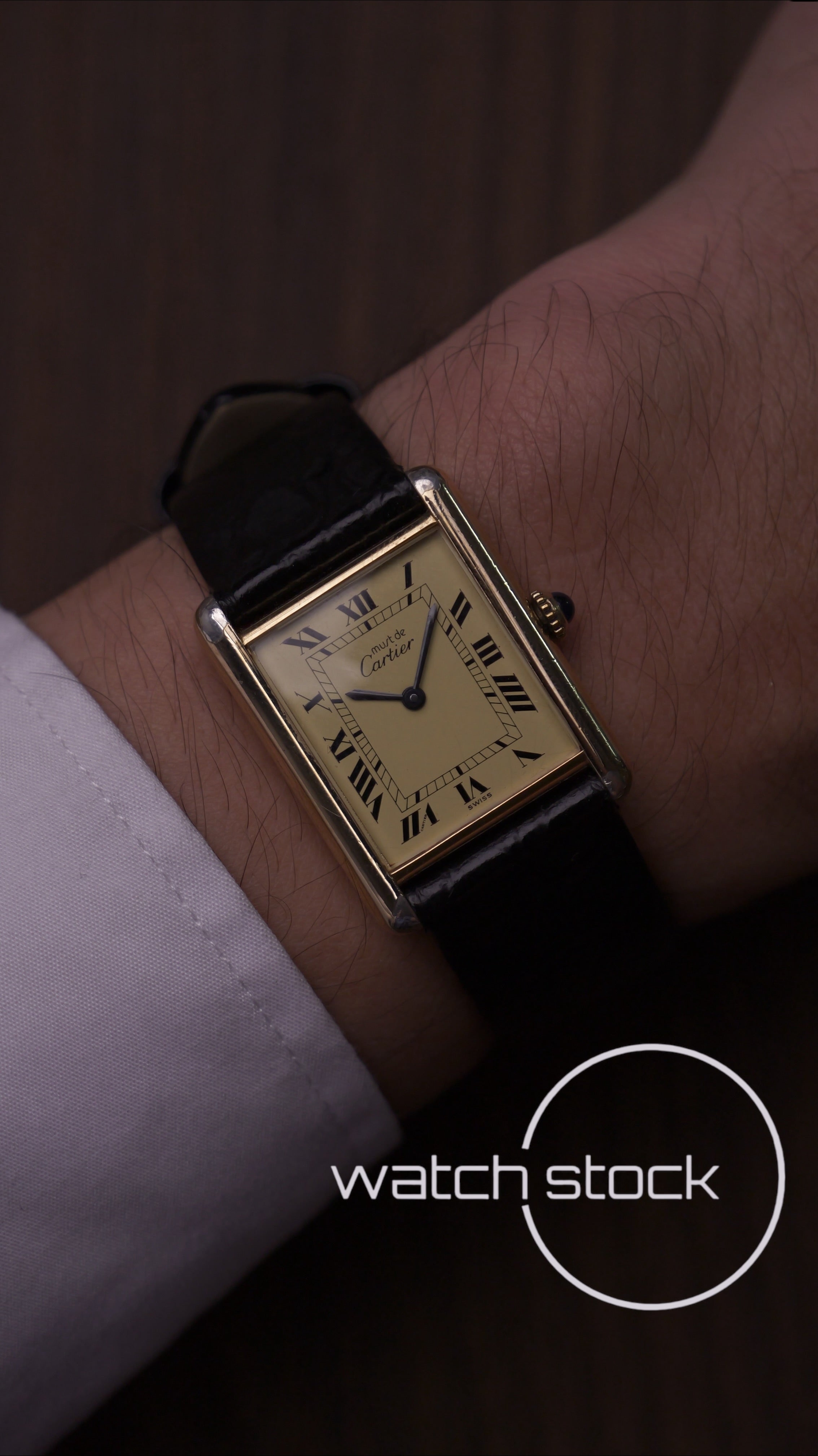 Cartier Tank lemon roman numbers dial taglia 6