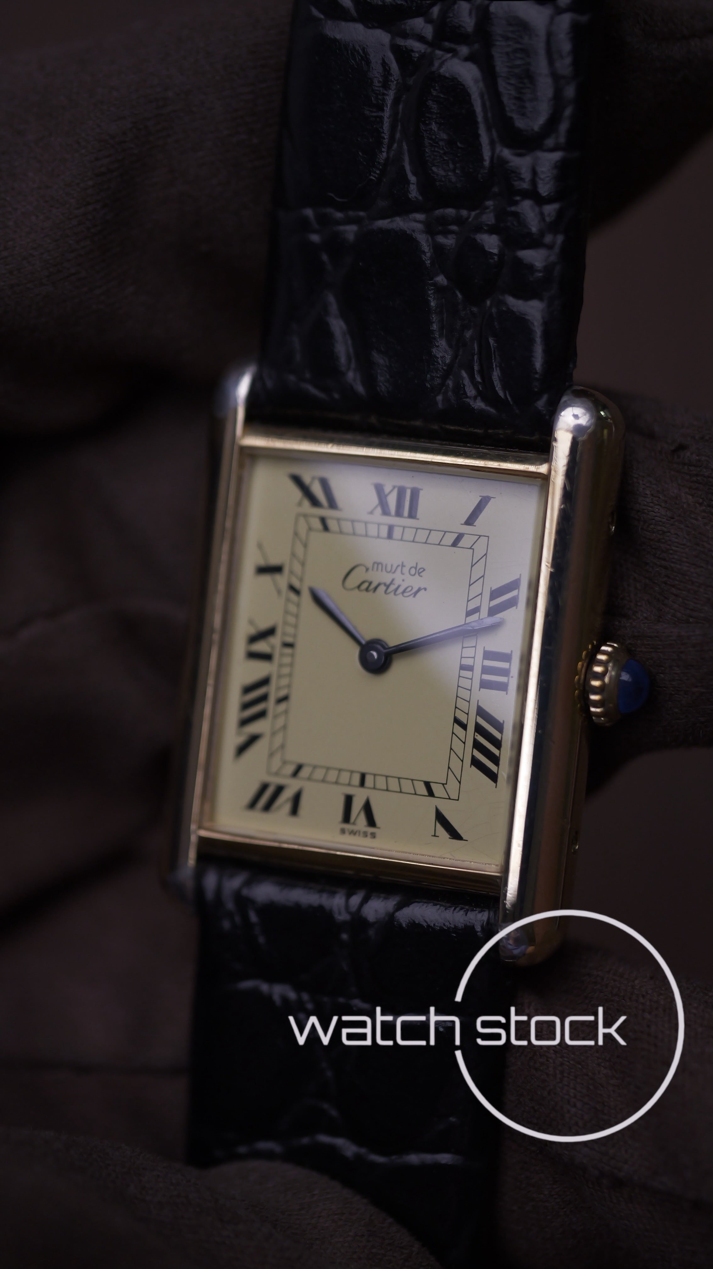 Cartier Tank lemon roman numbers dial taglia 6