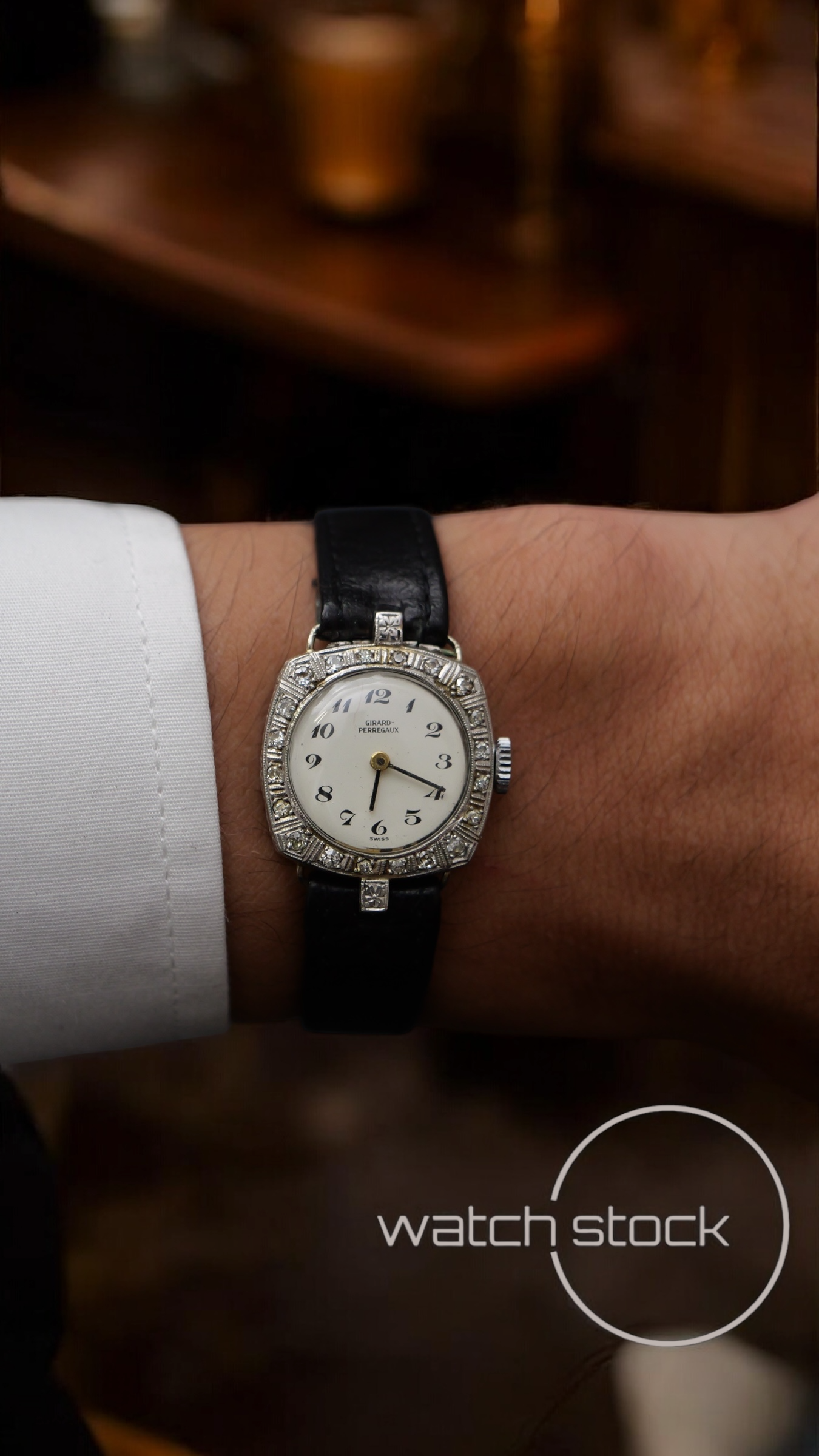 Gerard peregaux in platino con diamanti vintage Dress Watch unisex 23mm carica manuale