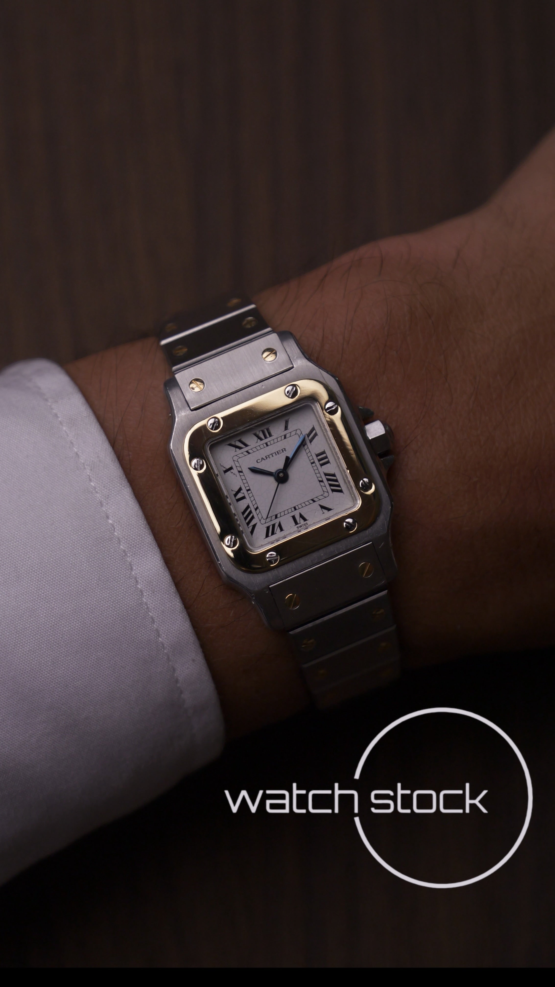 Cartier santos carré lady automatic ref.0902 24x35mm
