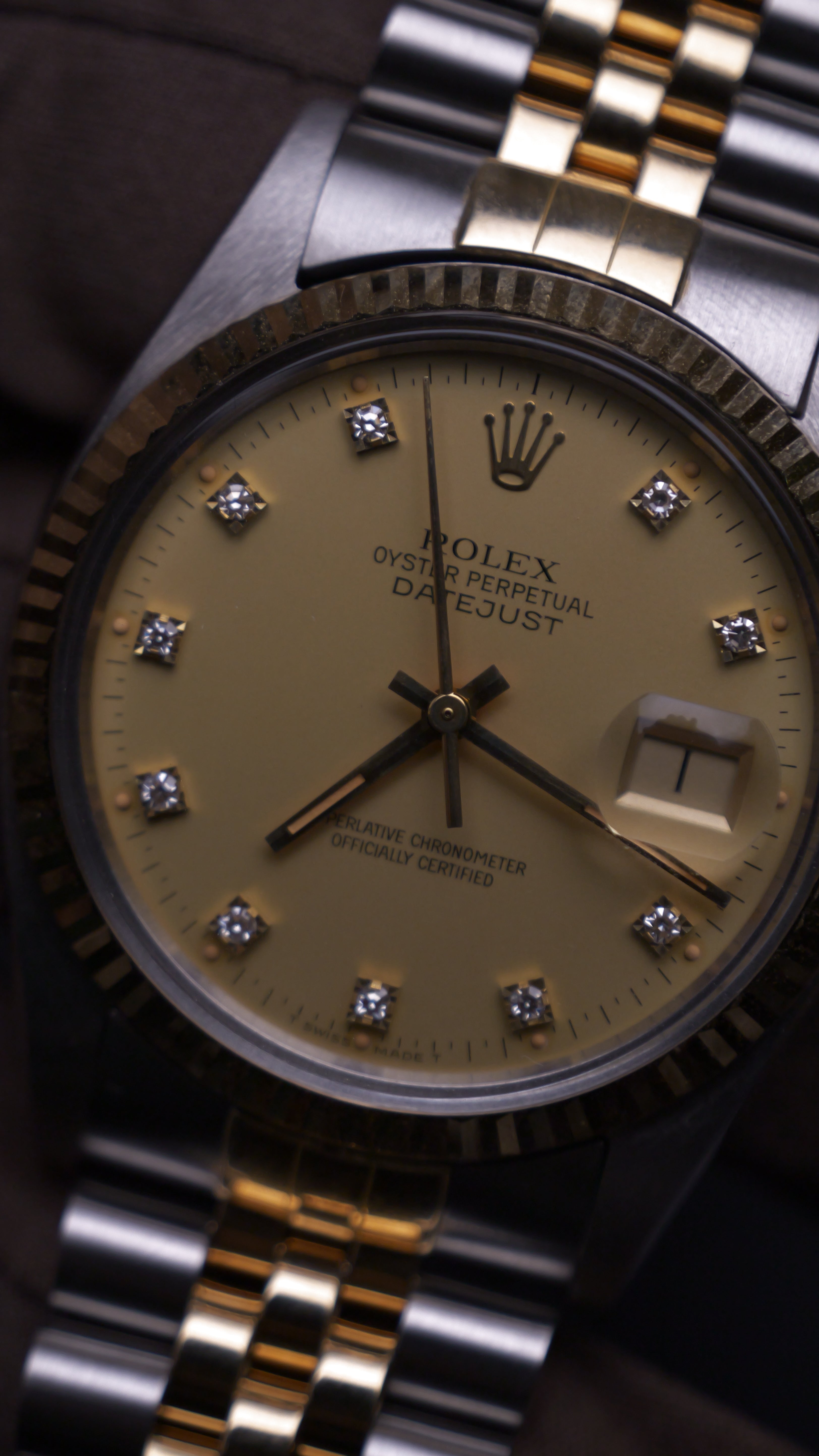 Rolex Datejust acciaio oro e diamanti 36mm ref.16013 full set