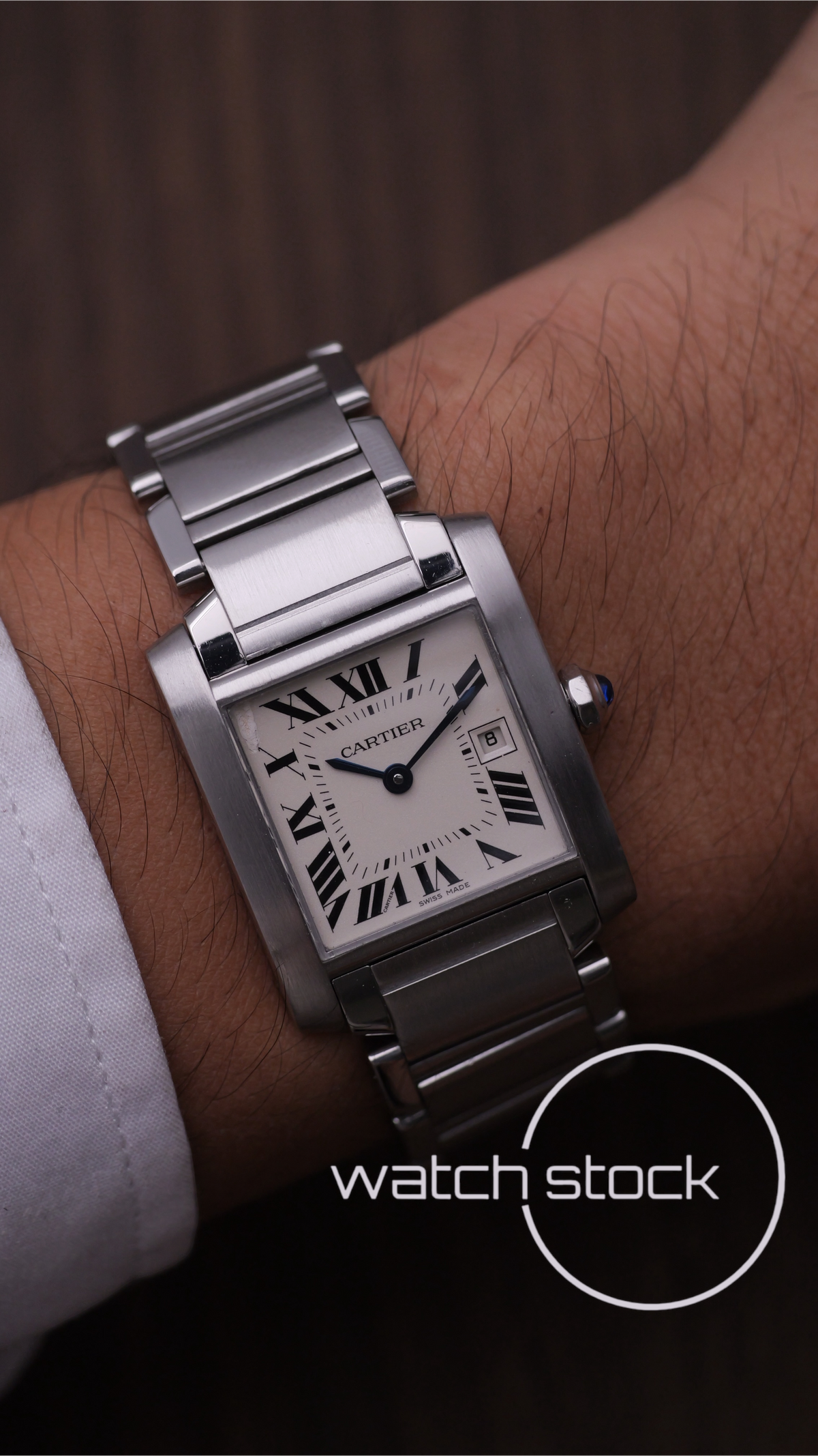 Cartier tank francaise medium ref.2465 29x30mm quartz