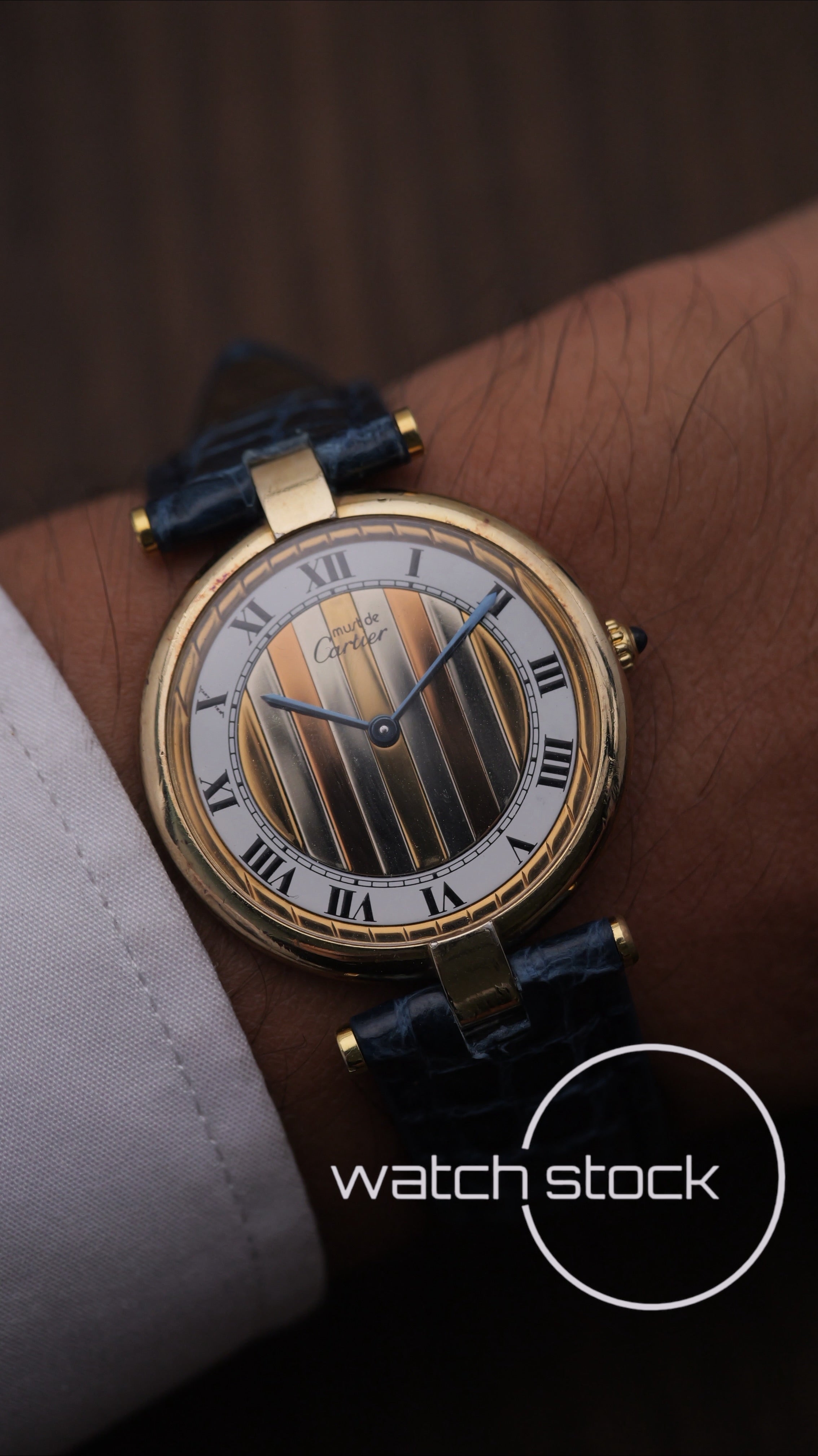 Cartier Vendome 30mm Trinity dial anno 1980