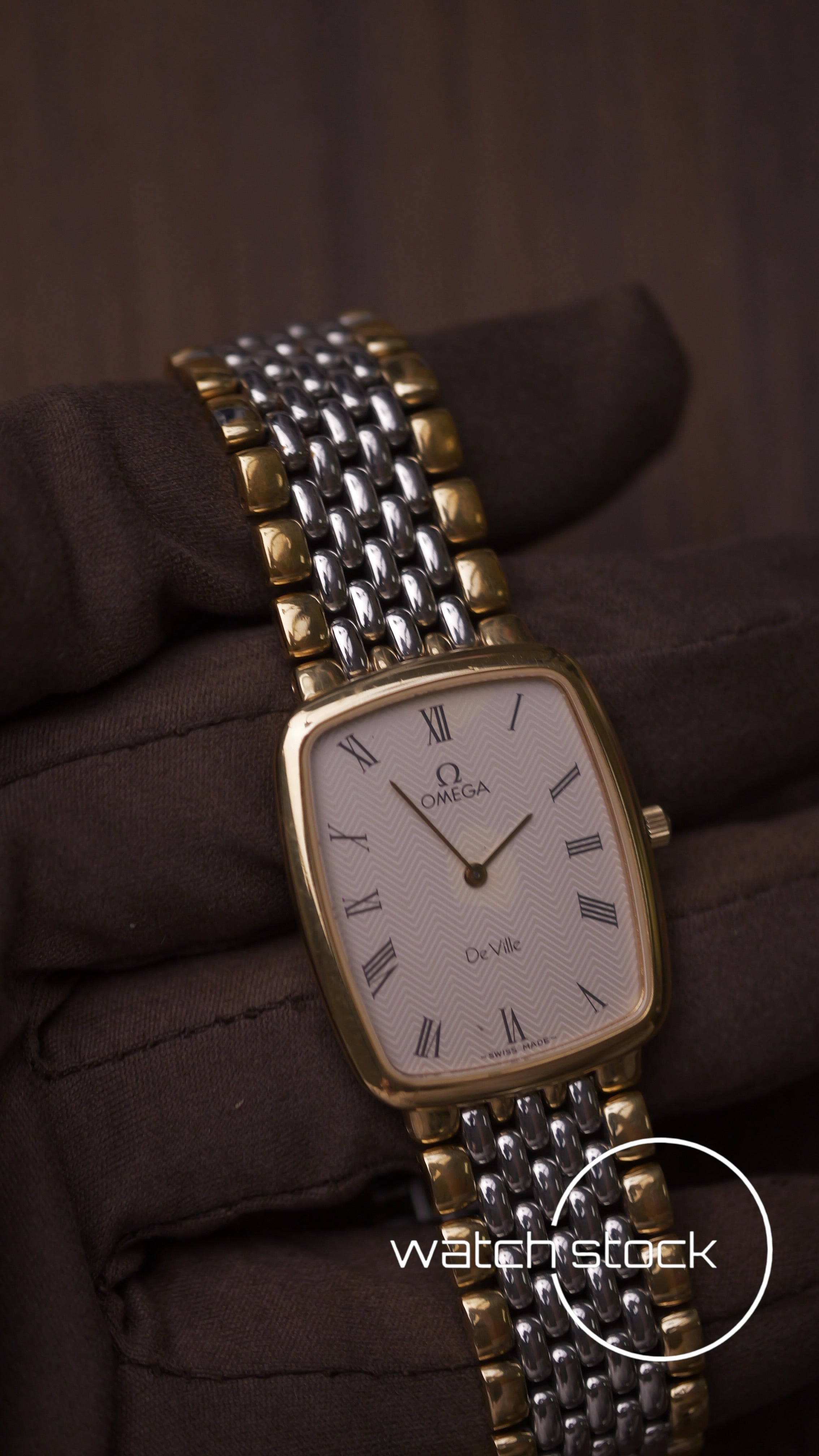 Omega De ville vintage chicchi di riso quadrante onde Quartz 1986