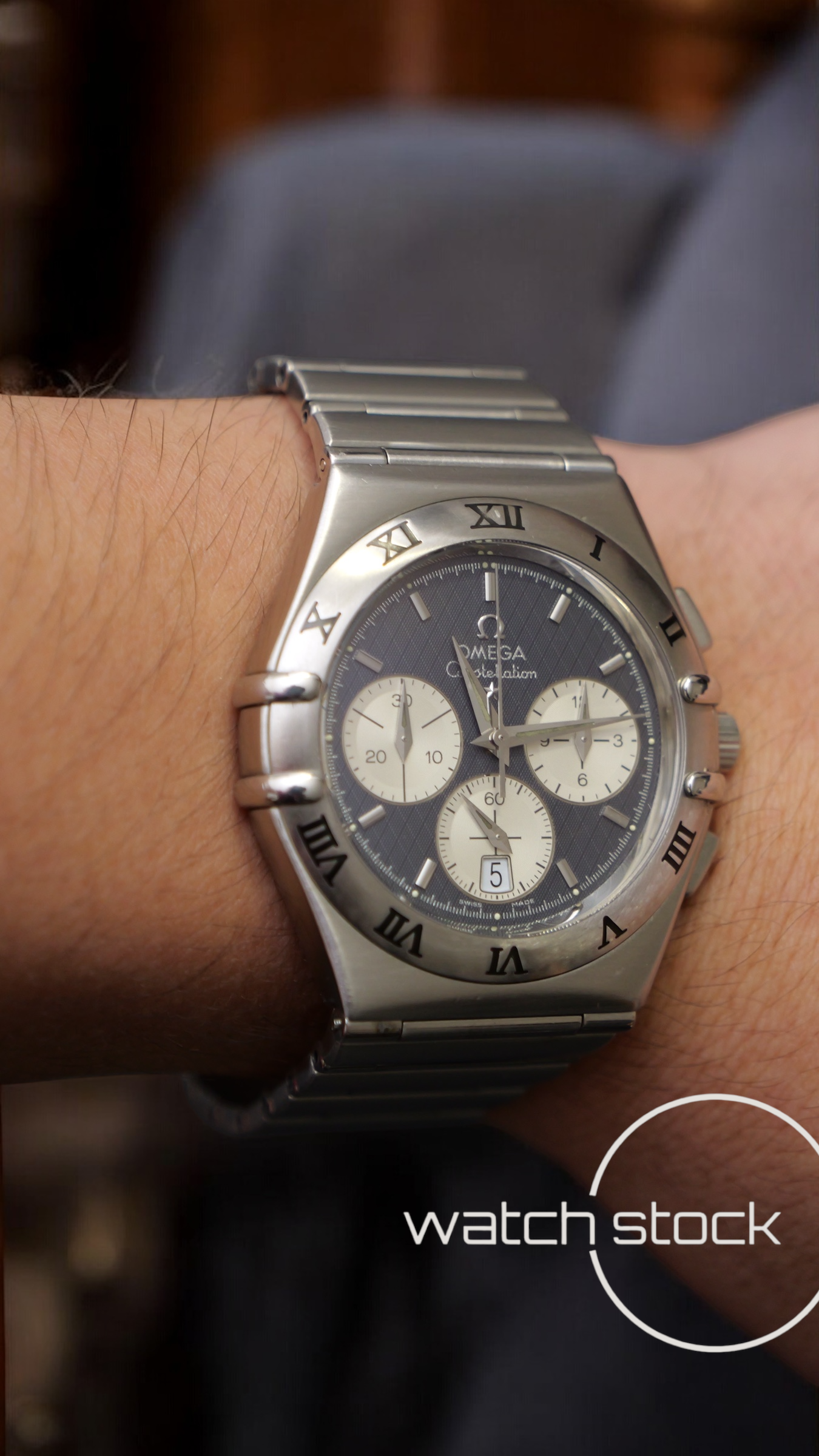 Omega costellation double Eagle chrono (39mm) blue dial