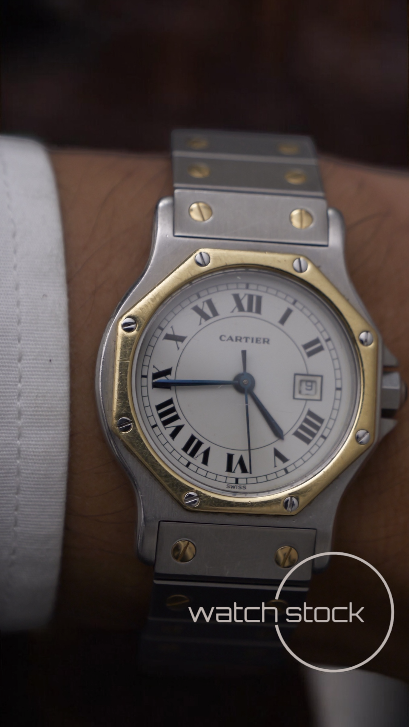 Cartier santos Octagon 30mm Large men santos de cartier ref.2966 Automatic