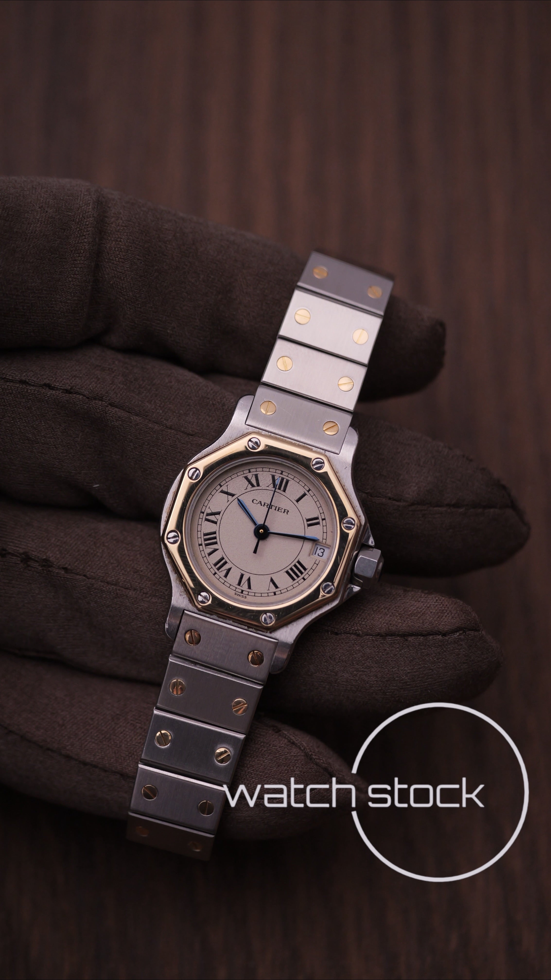 Cartier santos octagon 24mm lady